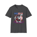 Rebels Baseball T-Shirt | Mascot Batter with American Flag Text