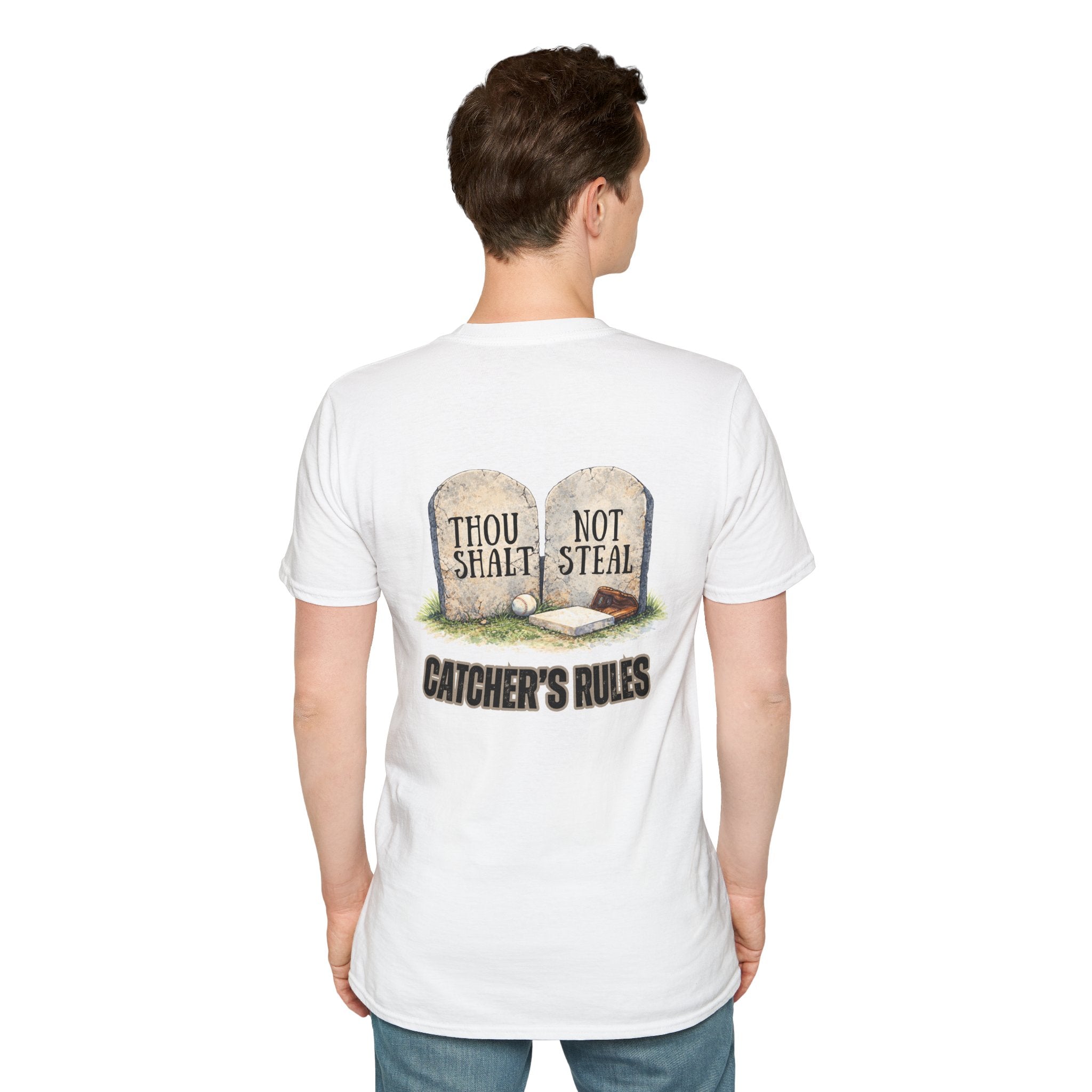 Thou Shalt Not Steal T-Shirt | Stone Tablets, Humor, Back Graphic