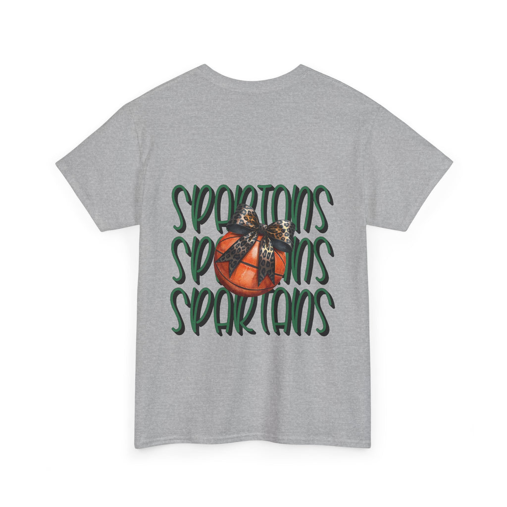 Basketball with Bow Tee | Spartans Script Back