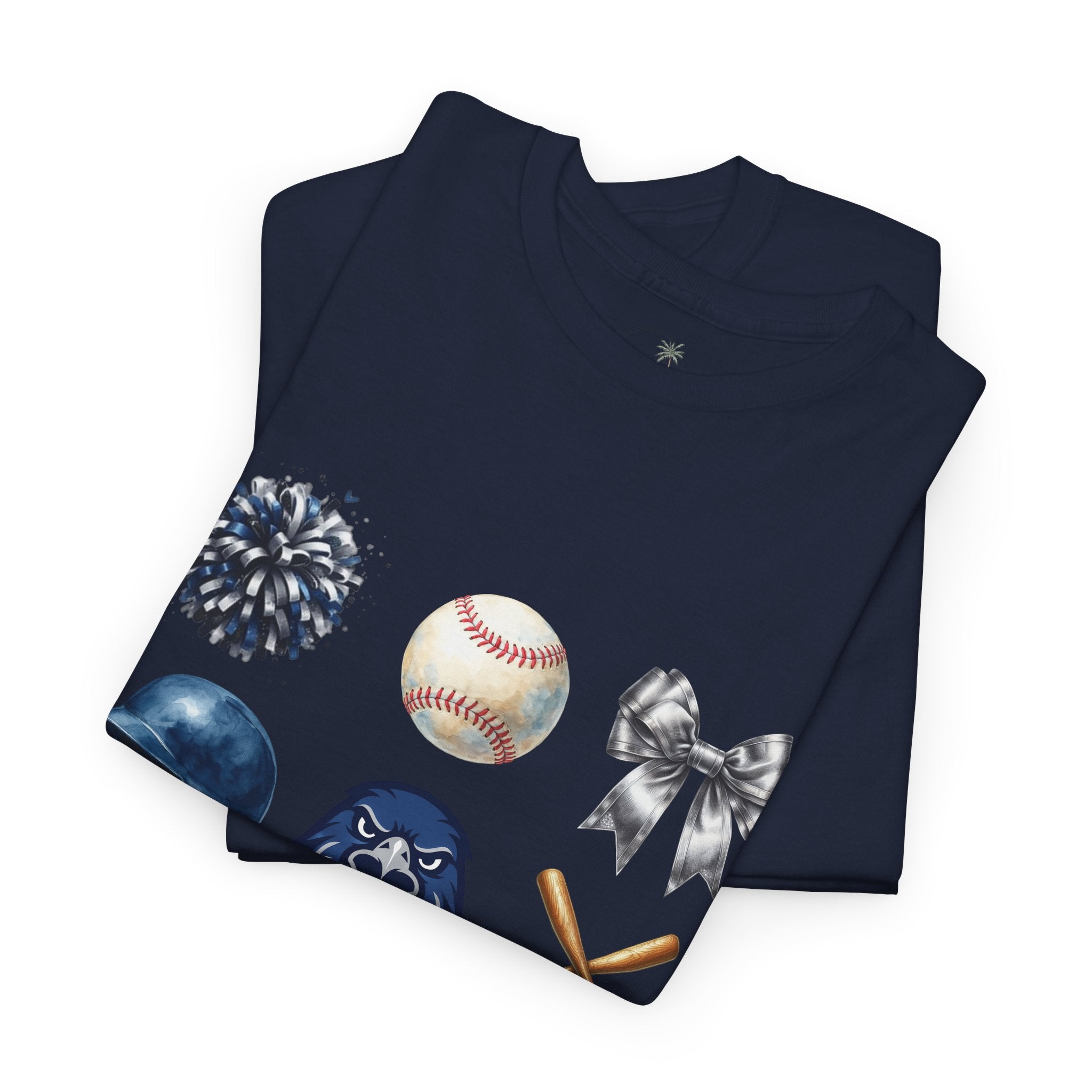 Freedom Falcon Baseball Icons Tee | Helmet, Bat, Ball,