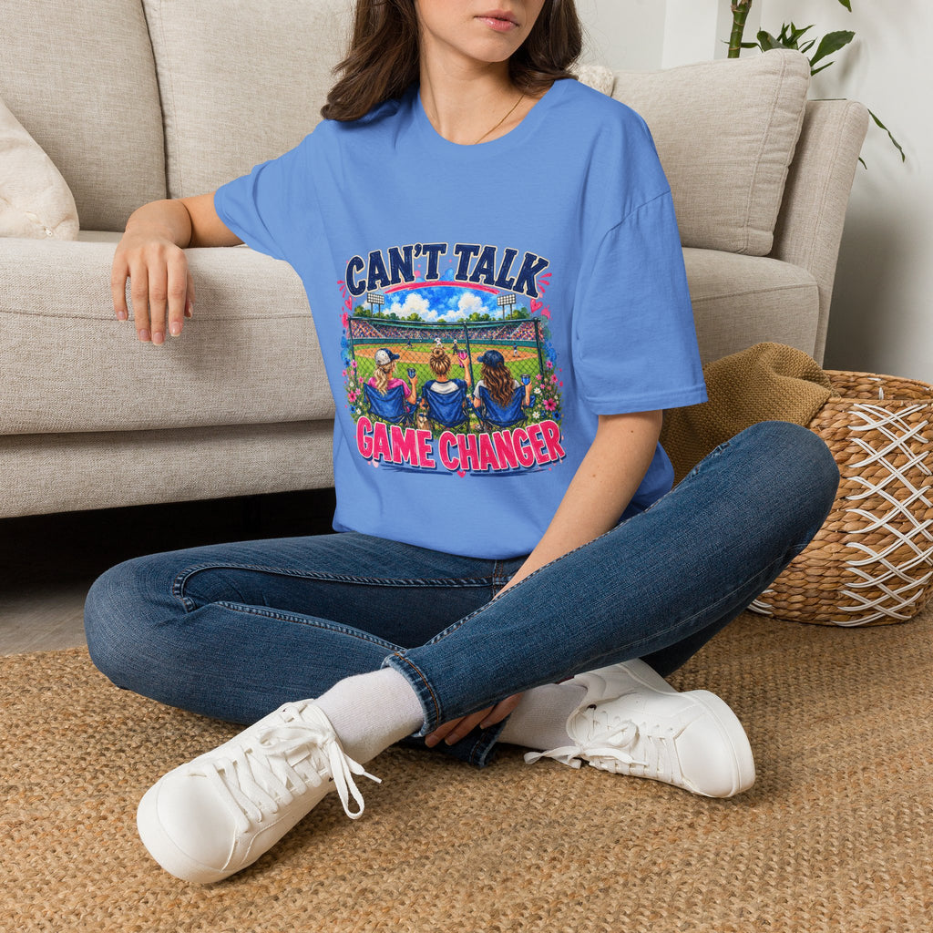 Can't Talk Game Changer T-Shirt | Baseball Field Dugout Design