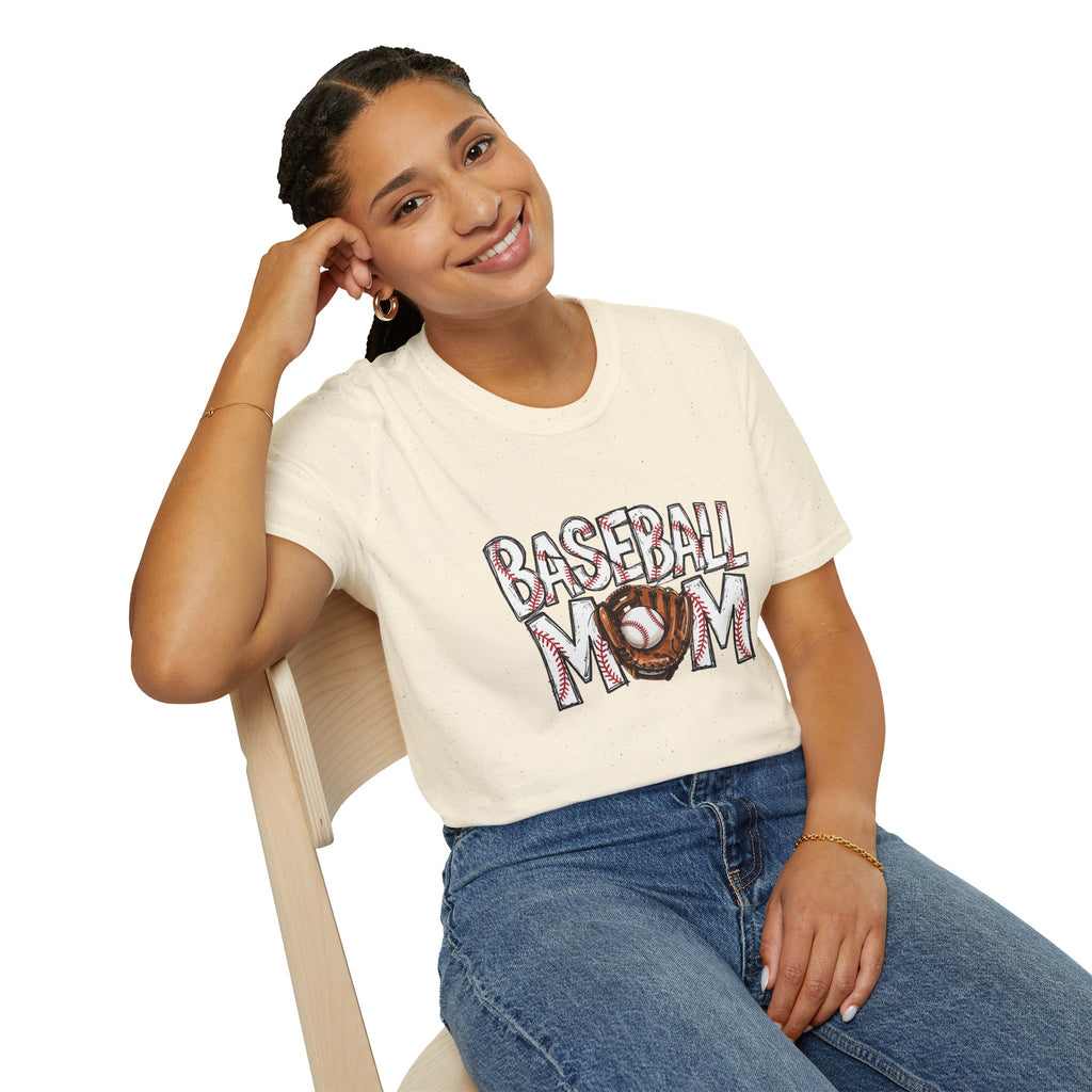 Baseball Mom T-Shirt | Baseball Ball Graphic, Mom Lettering