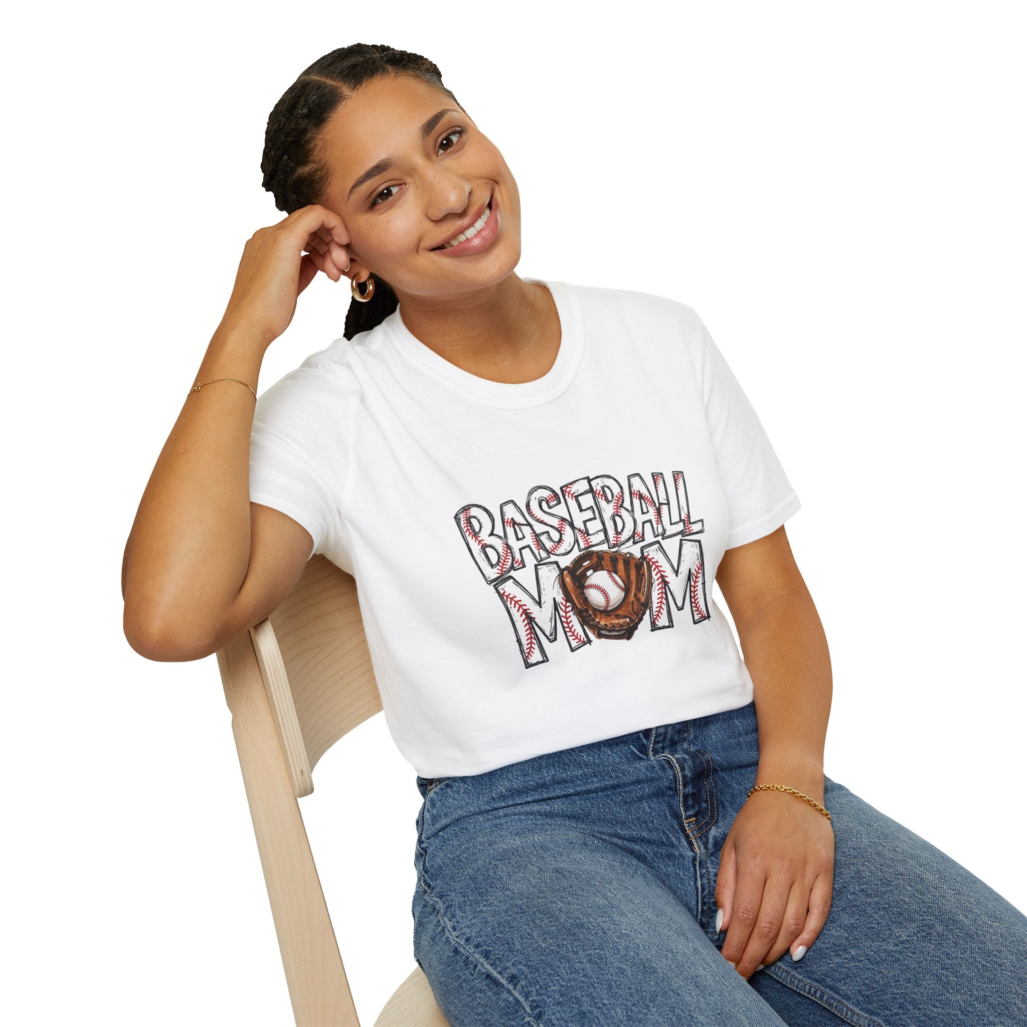 Baseball Mom T-Shirt | Baseball Ball Graphic, Mom Lettering