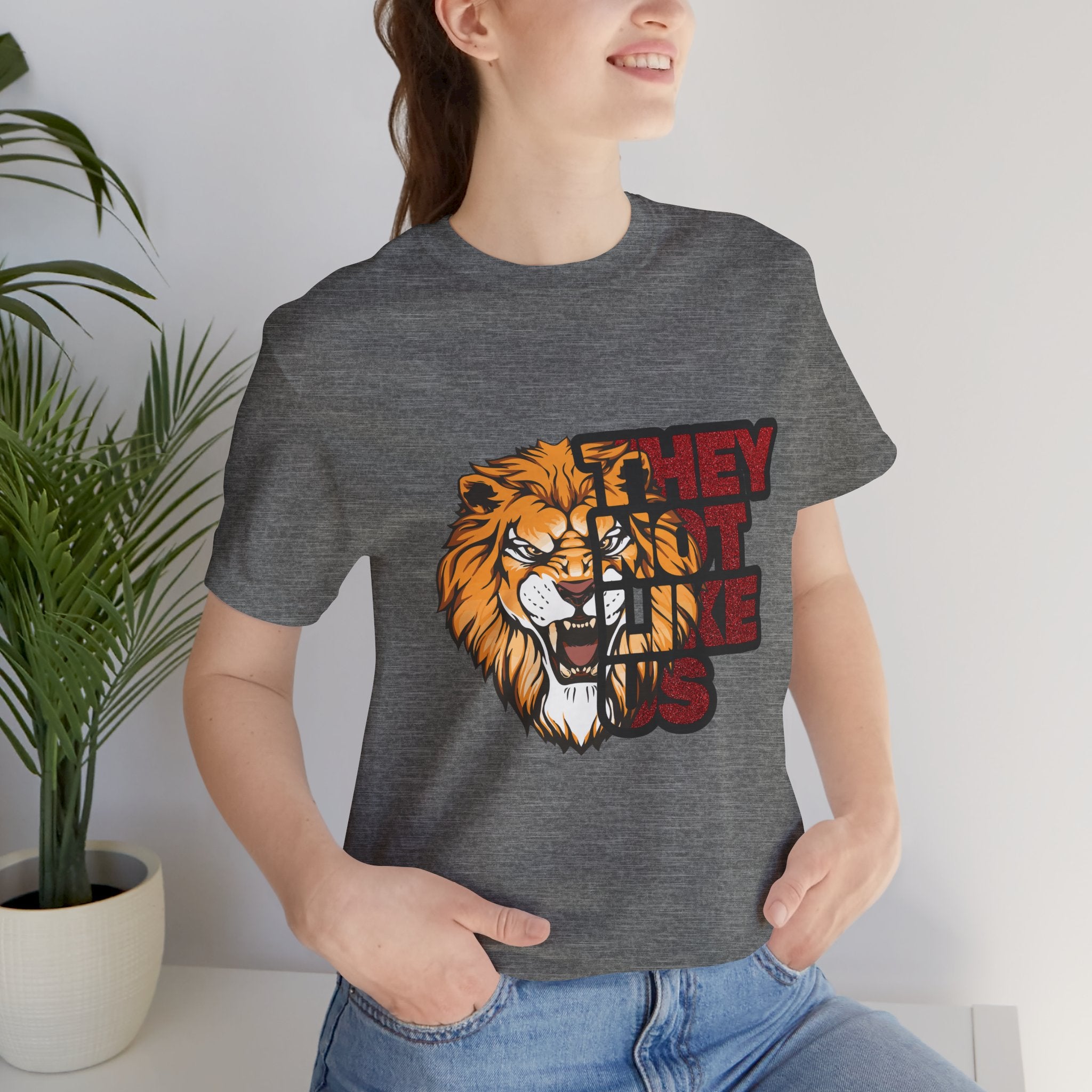 Lion They Not Like Us T-Shirt | Bold Graphic Tee | Sports Fan Pride Shirt | Liberty Lions Tee | Game Day Outfit