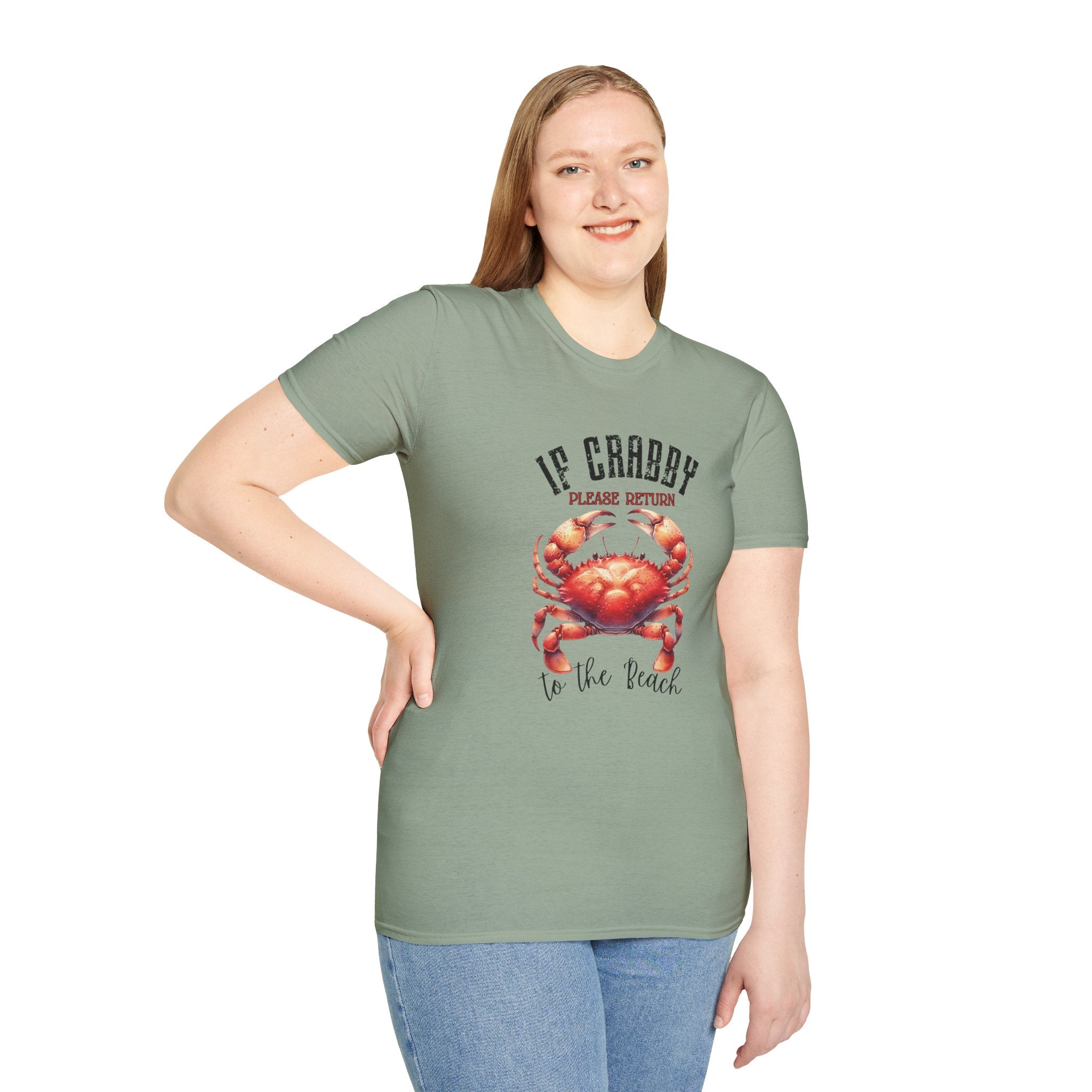 If Crabby Please Return to the Beach T-Shirt | Crab Graphic Tee