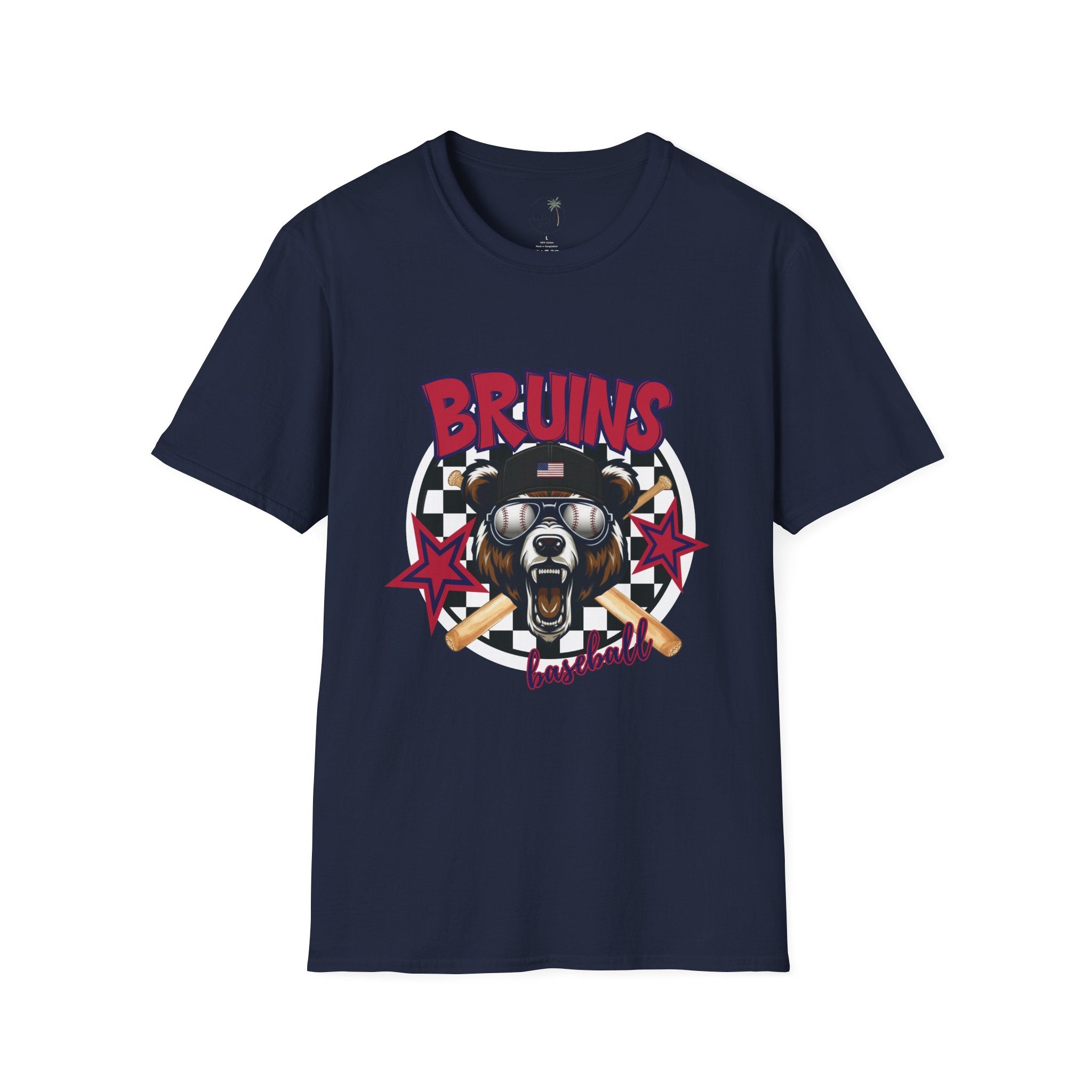 Bruins Baseball Bear T-Shirt | Vintage Helmet, Crossed Bats