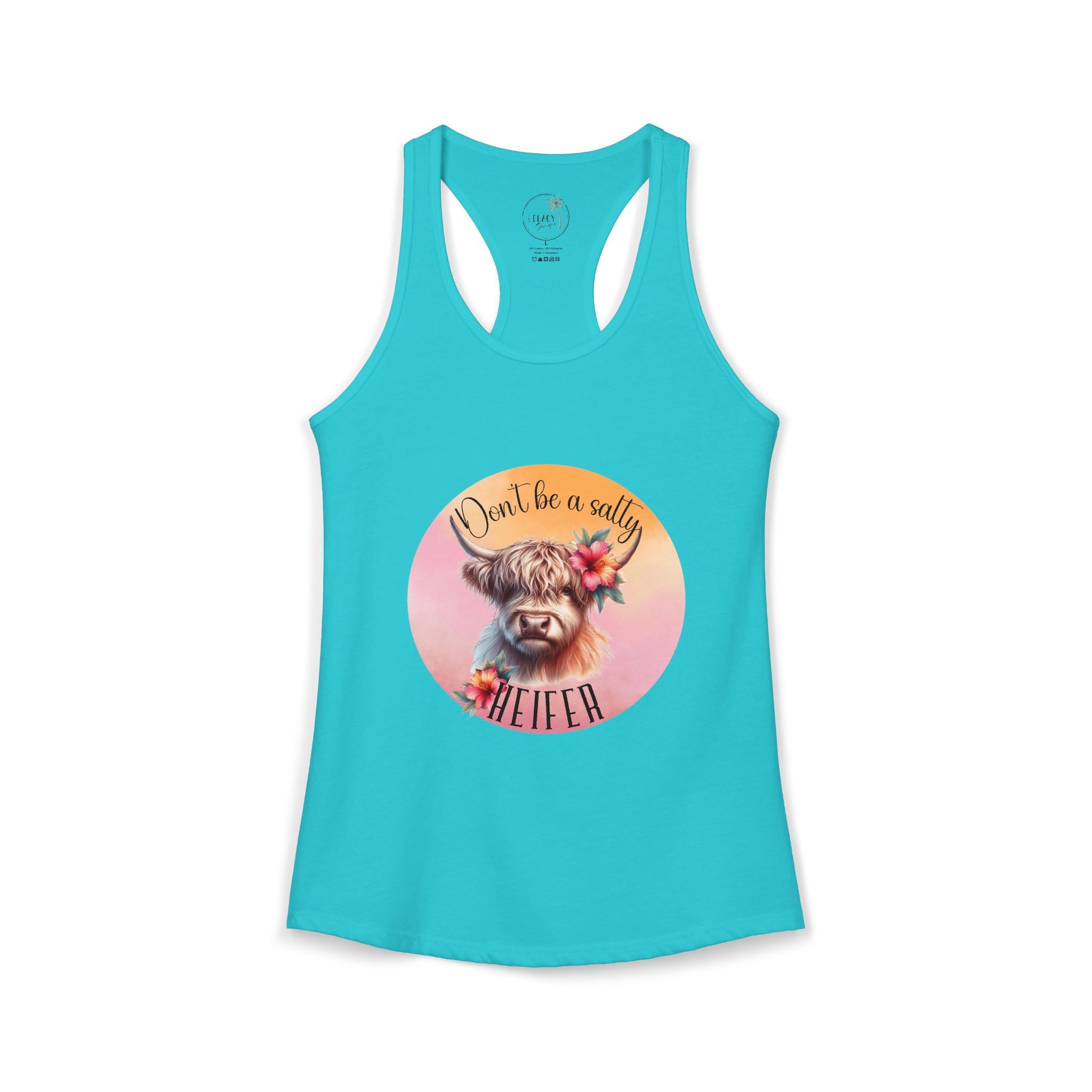 Salty Heifer tank top Women's Ideal Racerback Tank