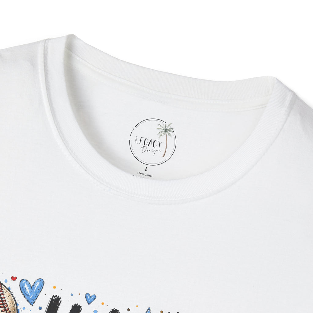 Patriot-"He's a Baller baseball I can tell" T-Shirt | Baseball Mom Dad Fan T-shirt