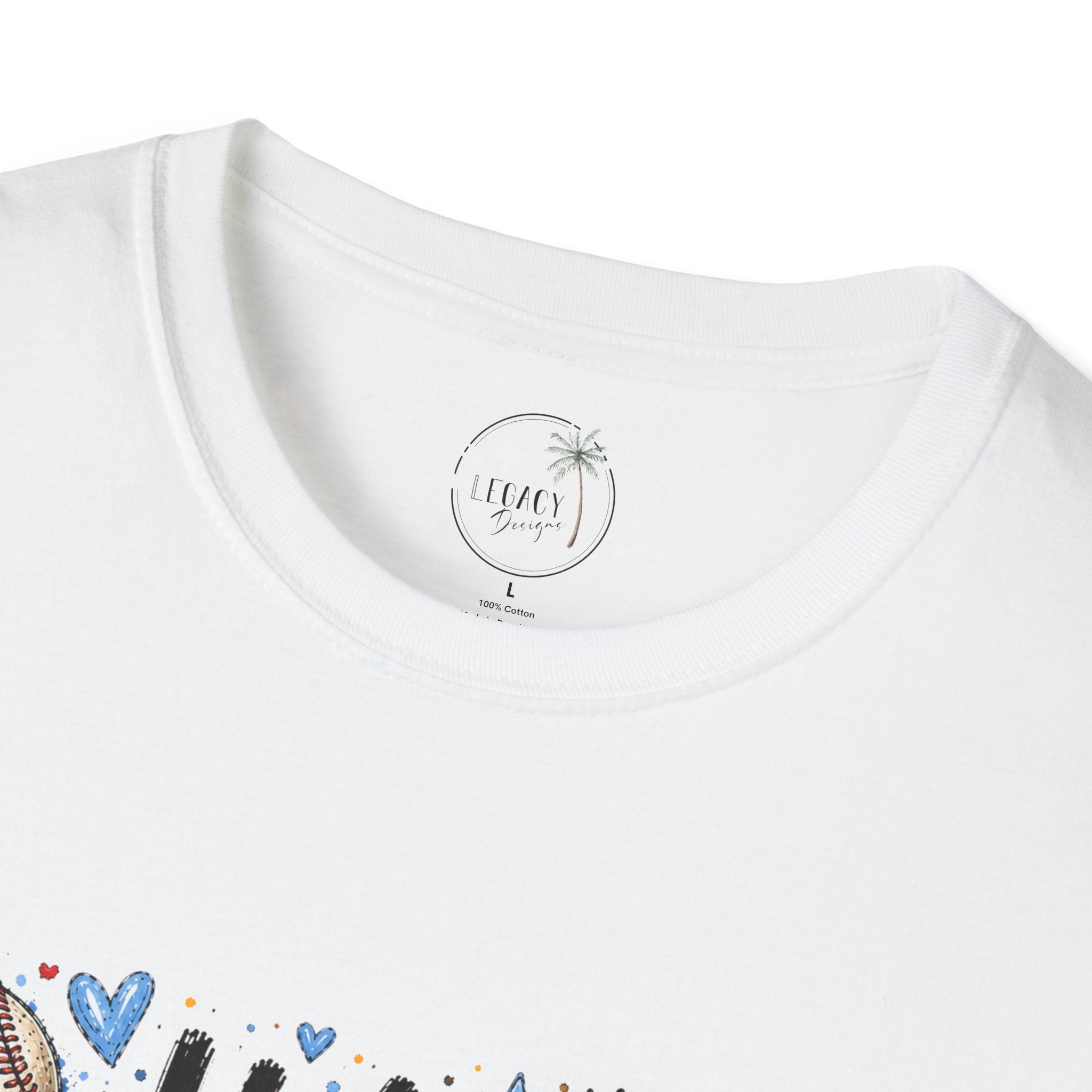 Patriot-"He's a Baller baseball I can tell" T-Shirt | Baseball Mom Dad Fan T-shirt