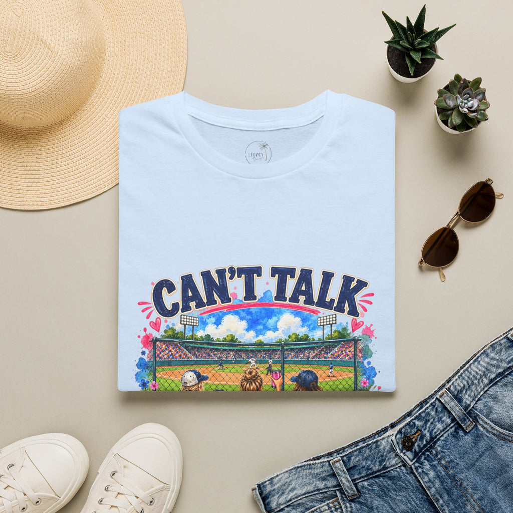 Can't Talk Game Changer T-Shirt | Baseball Field Dugout Design