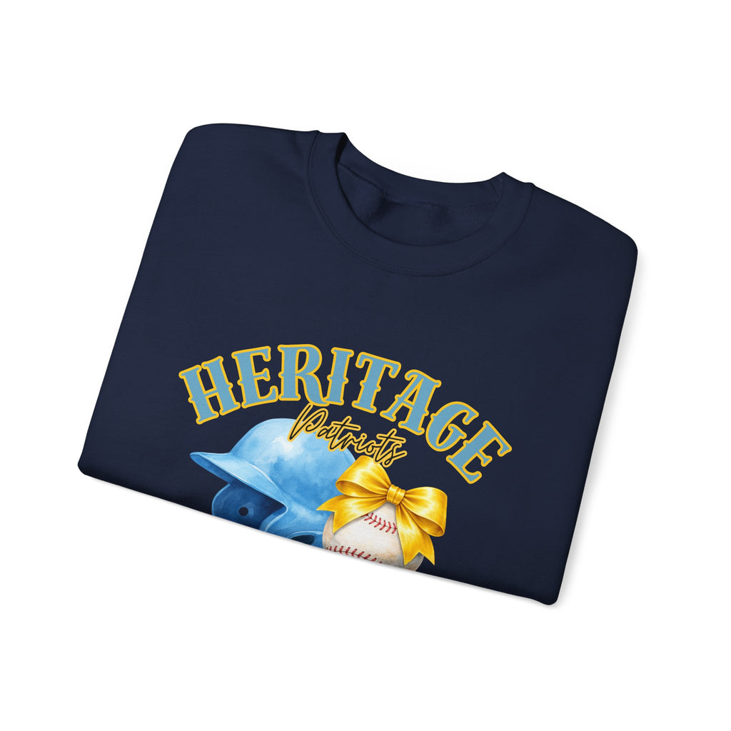 Heritage Patriots Baseball Crewneck Sweatshirt | Helmet, Ball, Bow