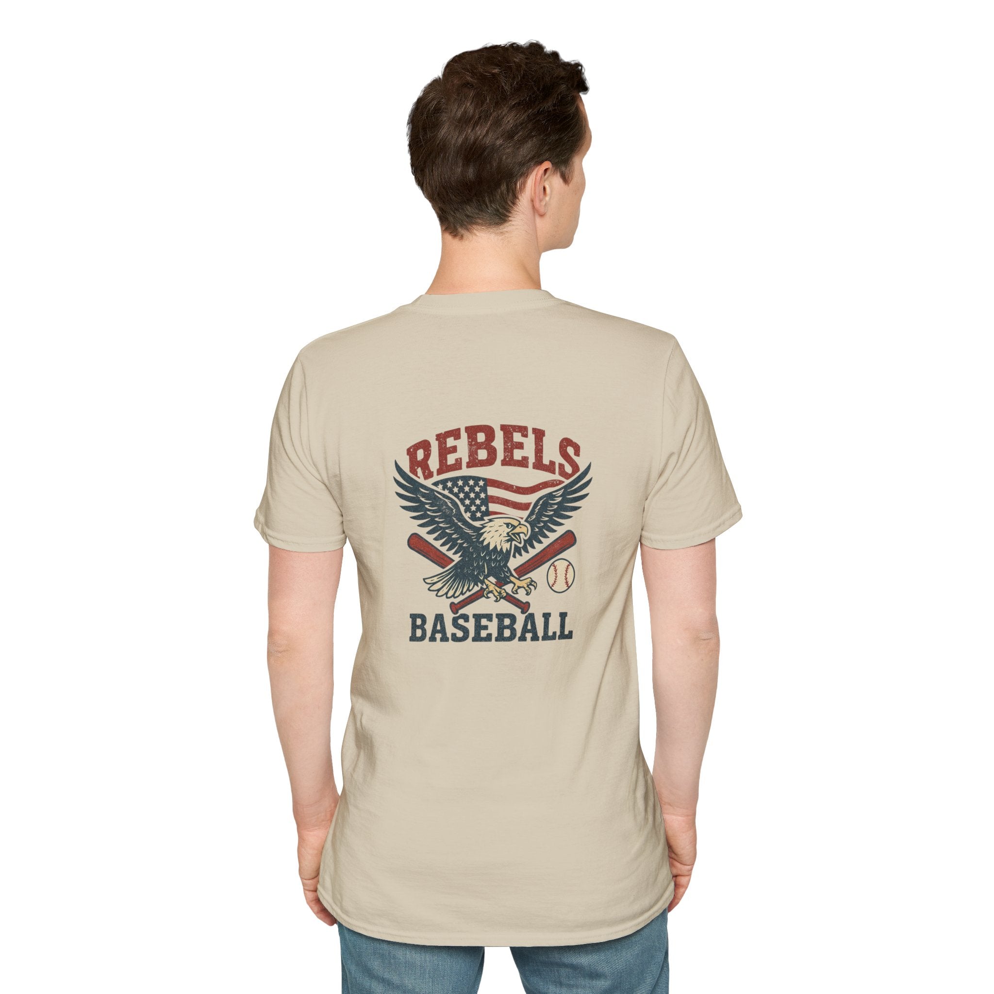 Rebels Eagle Baseball T-Shirt | Vintage Sports Team Shirt