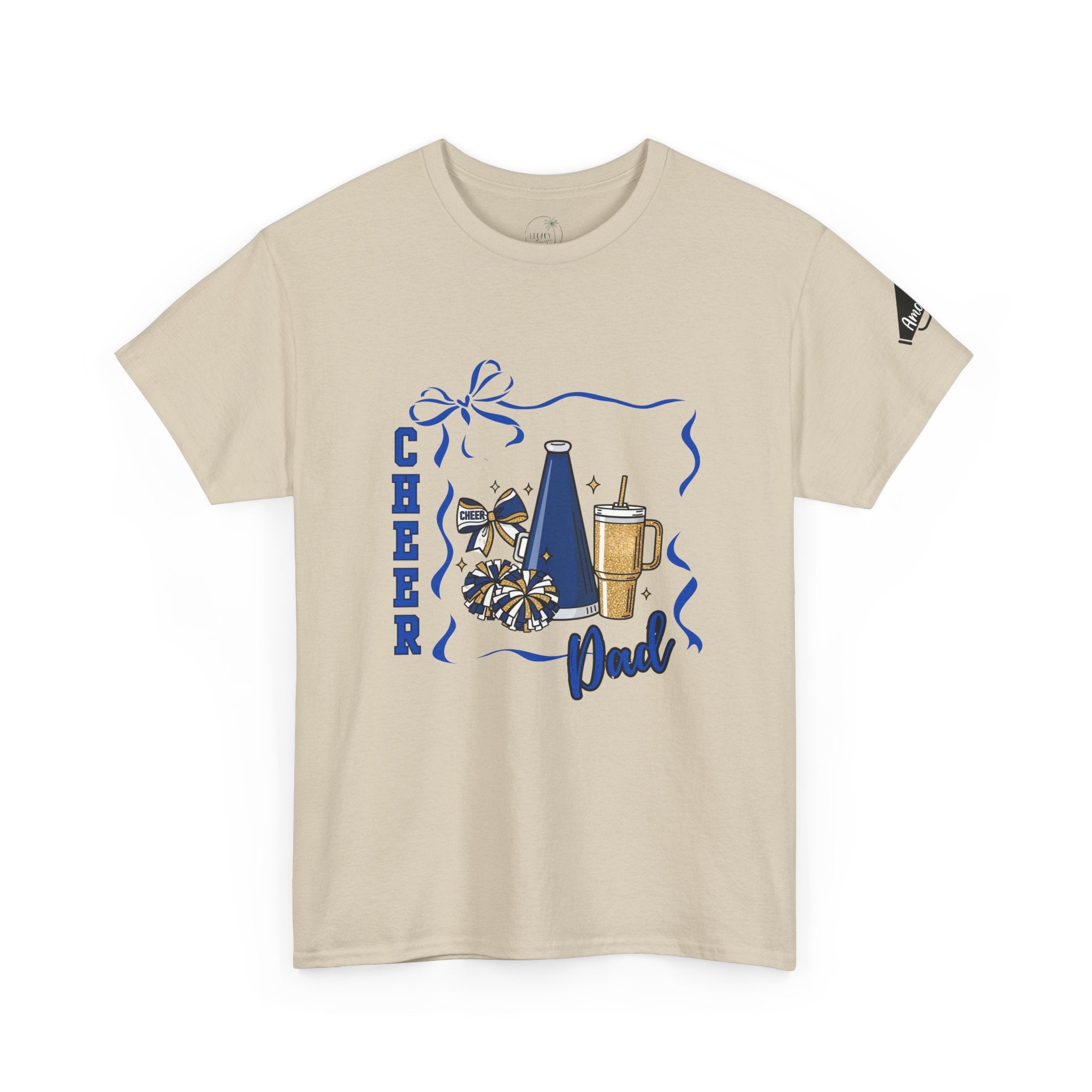 Cheer Dad T-Shirt | Pom Pom, Megaphone, Coffee Graphic