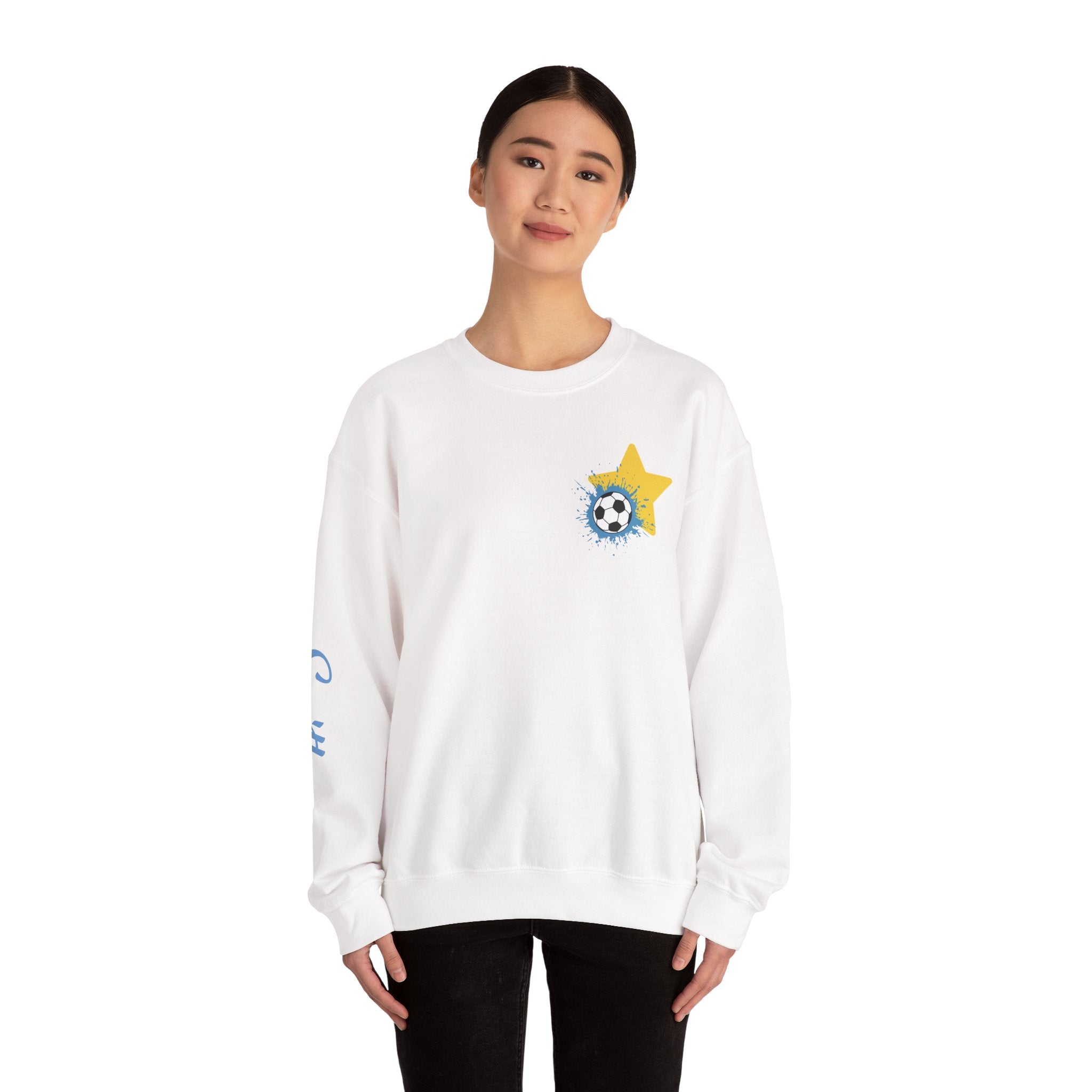 Heritage Patriots Soccer Player Graphic Sweatshirt | My Favorite Player Calls Me Mom, Custom Name Option
