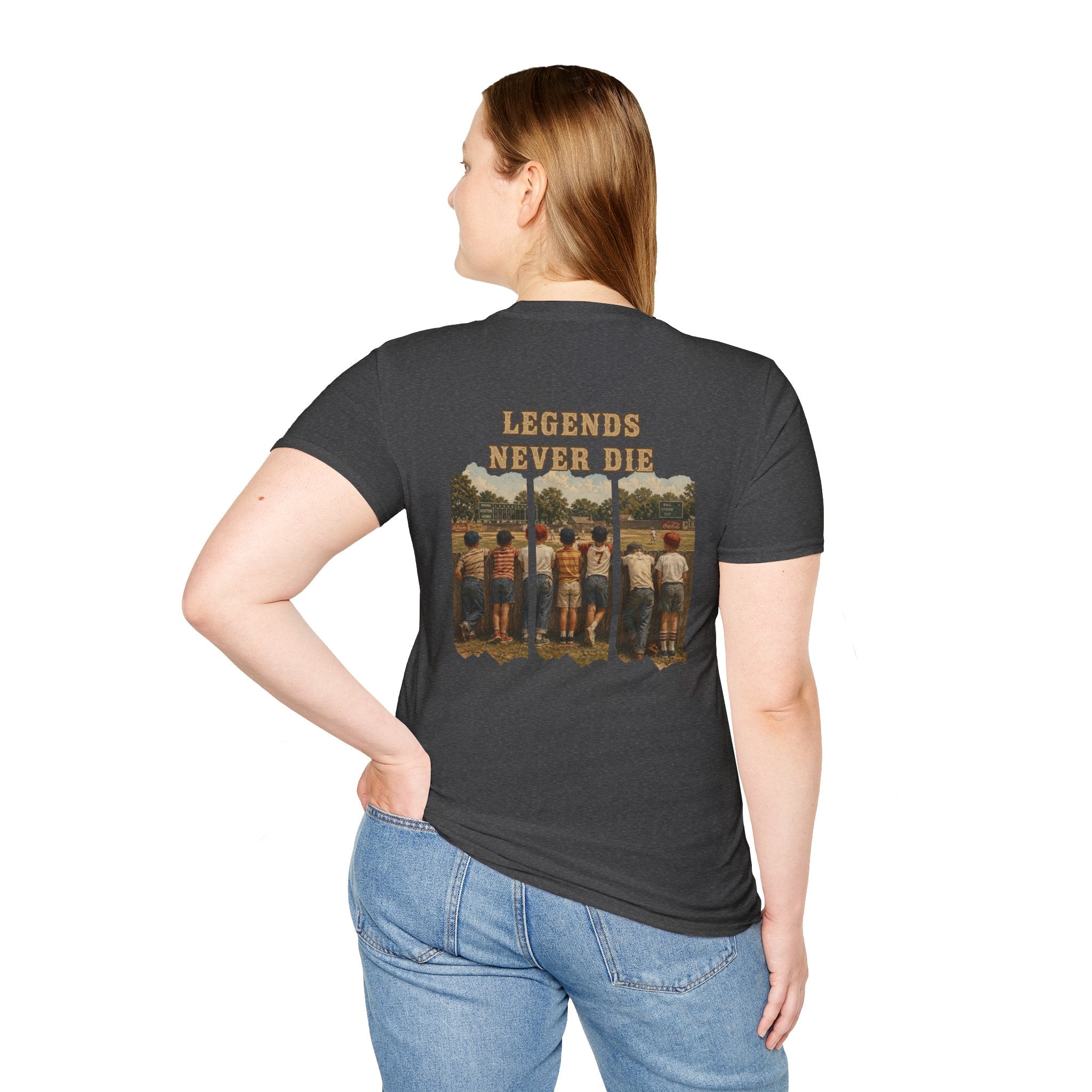 Vintage Baseball Shirt Legends Never Die | Nostalgic Baseball Tee | Baseball Dad Gift | Youth Baseball Mom Shirt | Retro Baseball Graphic