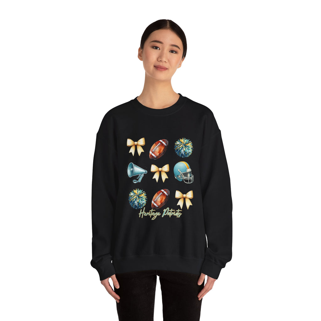 Football Cheer Icons Sweatshirt | Helmet, Pom-Poms, Megaphone
