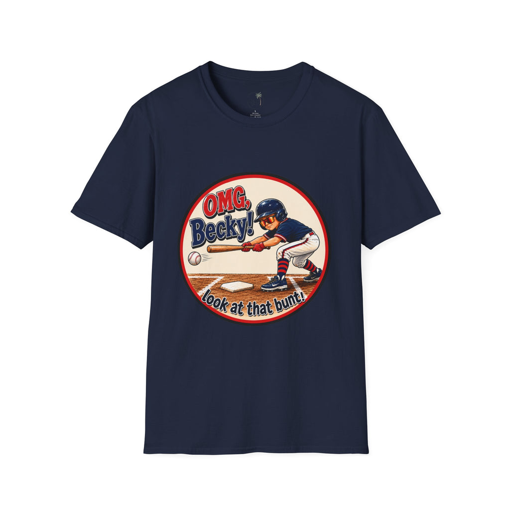 OMG Becky 'Look at That Bunt' Baseball T-Shirt — Retro Batter Graphic Tee