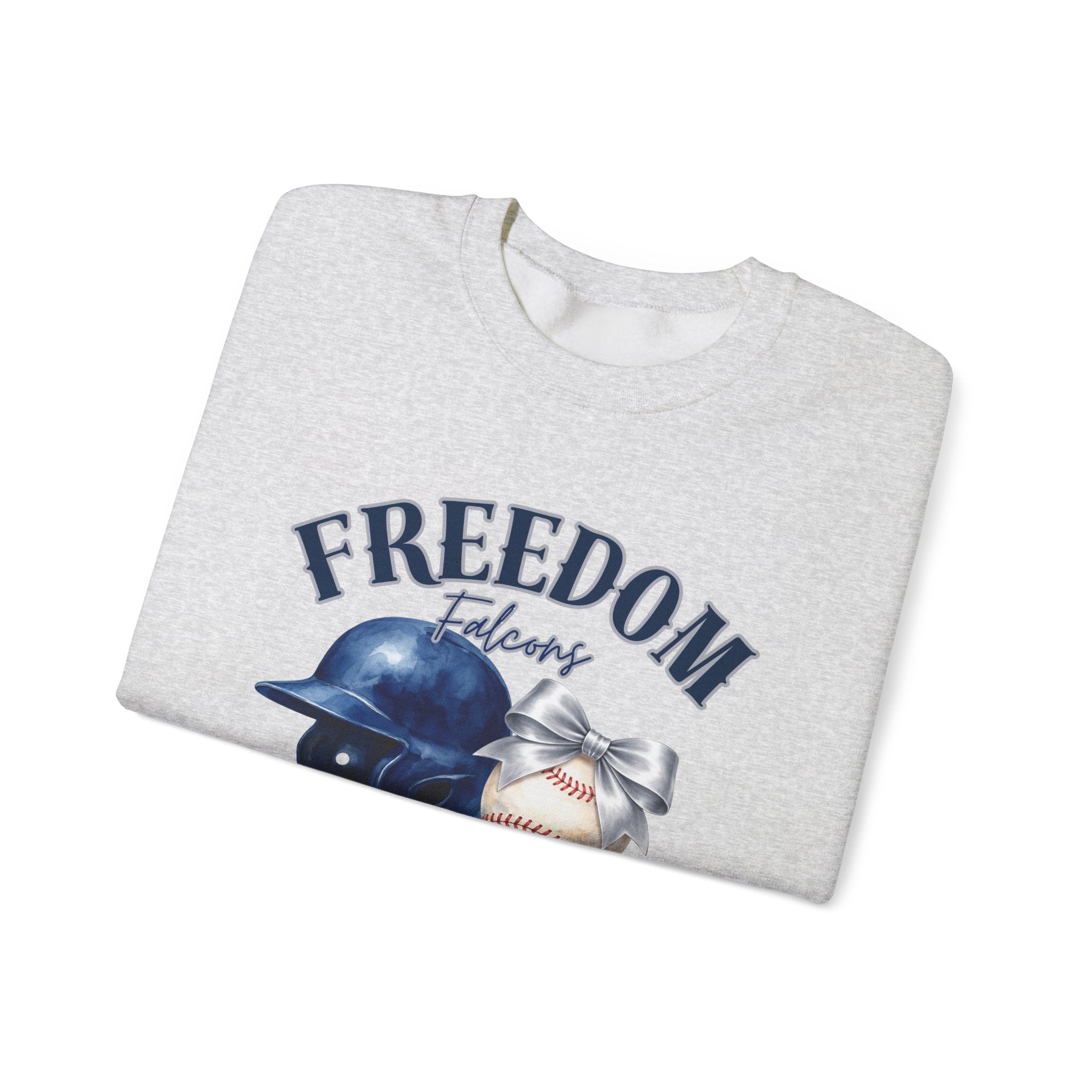 Freedom Baseball Crewneck Sweatshirt | Helmet and Baseball Graphic