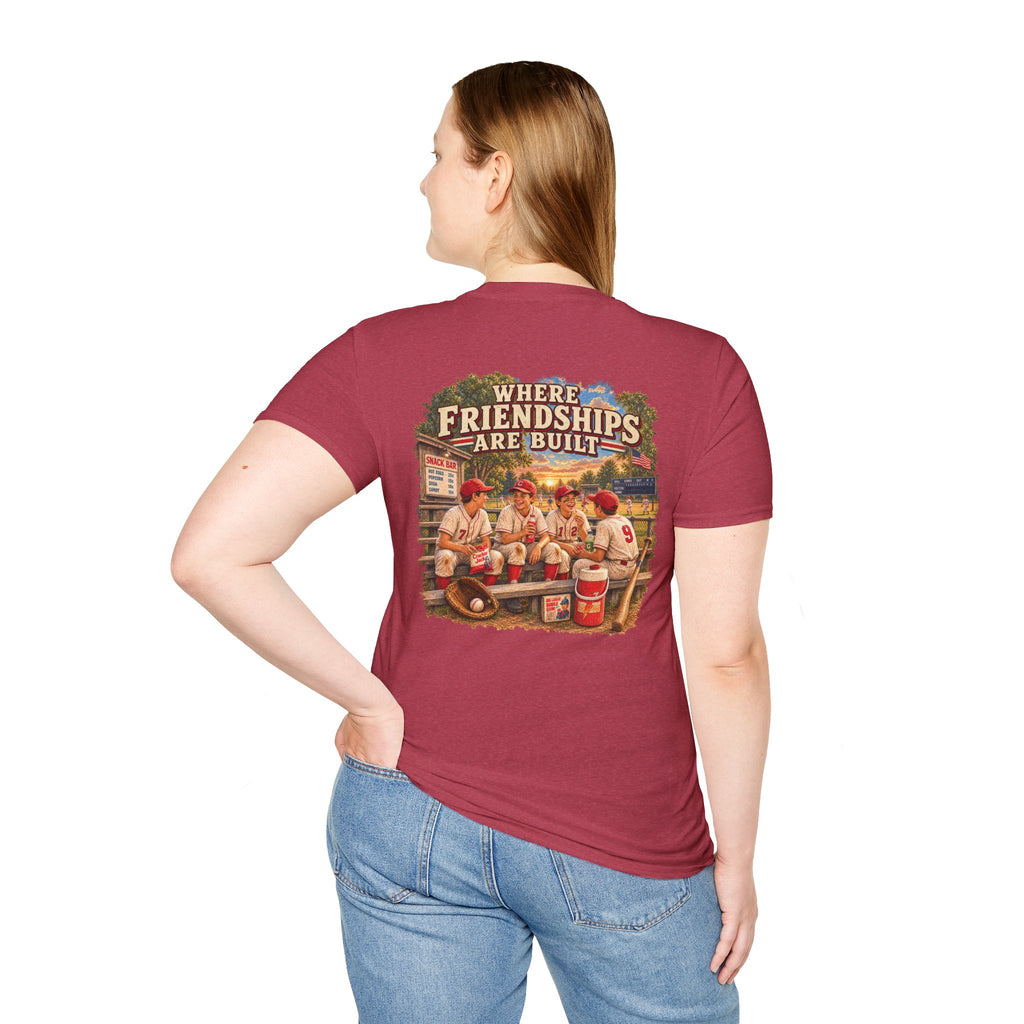 Vintage Baseball Nostalgia Shirt, Where Friendships Are Built Tee, Classic Baseball Fan Shirt, Game Day Graphic Tee, Sports Lover Gift