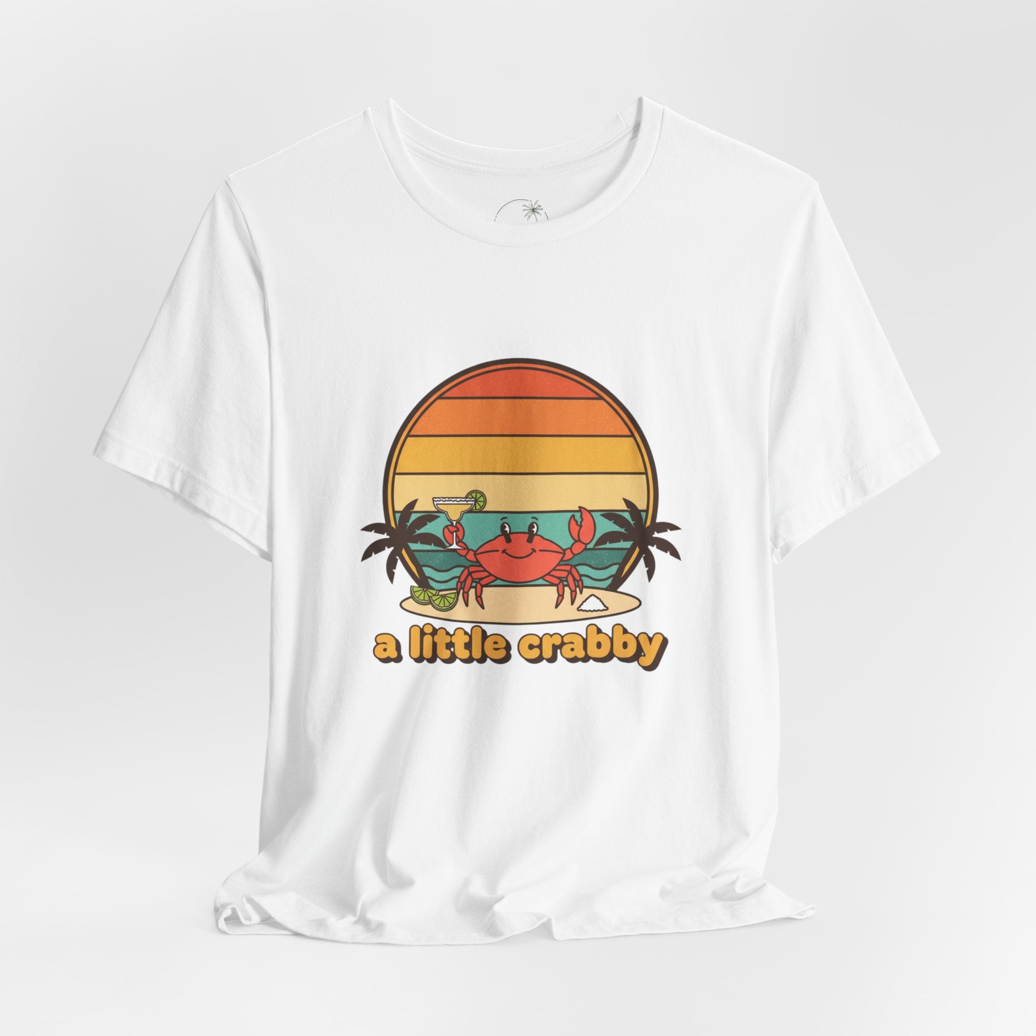 A Little Crabby Crab Sunset T-Shirt | Beach Palm Illustration