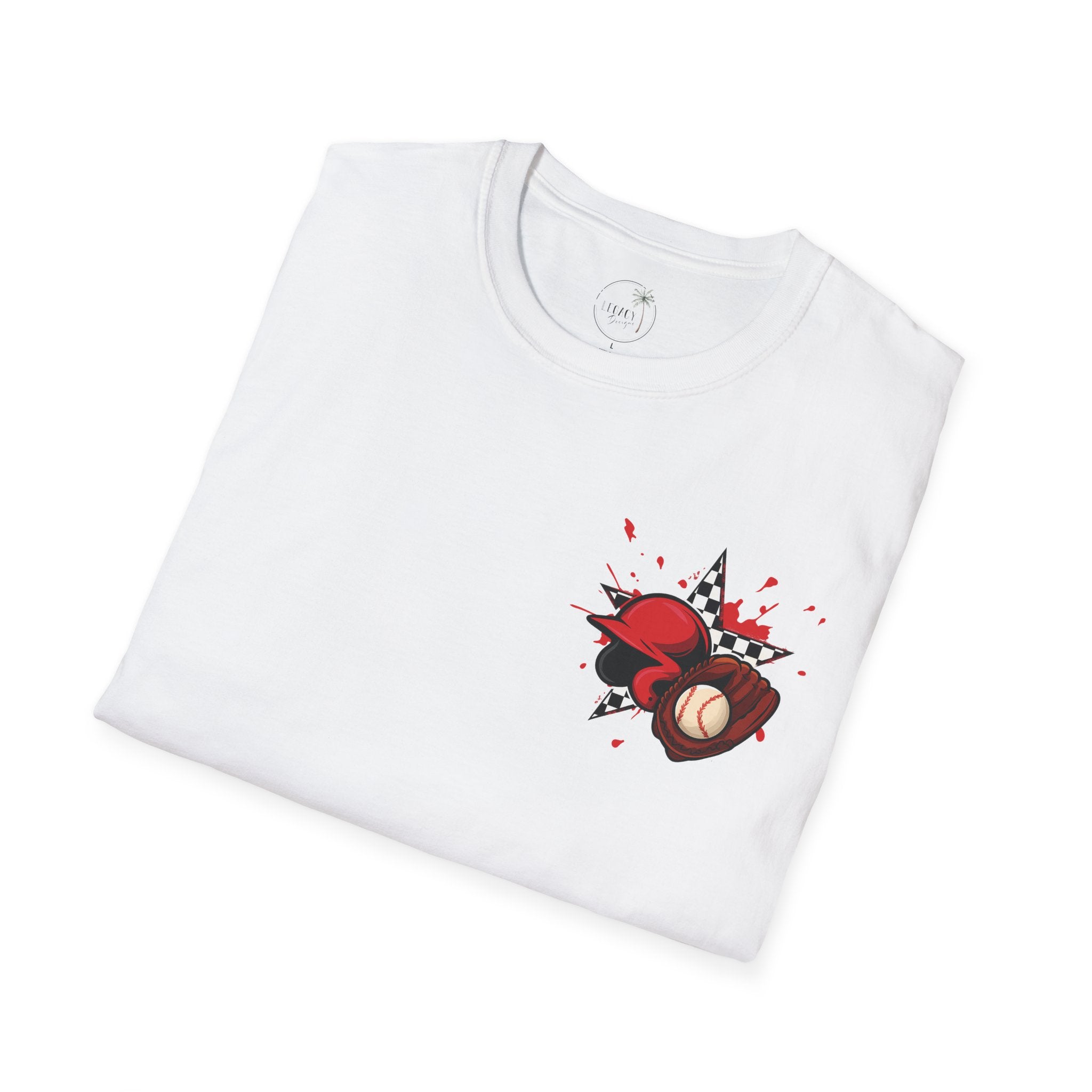 Run I Dare You' Back Graphic Baseball Runner T-Shirt Youth Player Illustration
