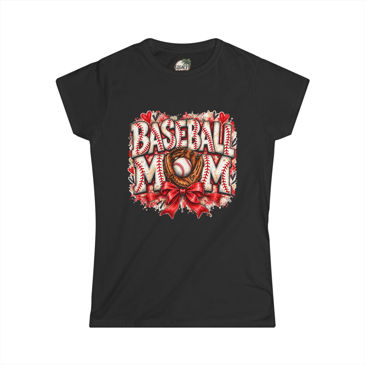 Baseball Mom tee | Women's baseball mom shirt, softball glove graphic
