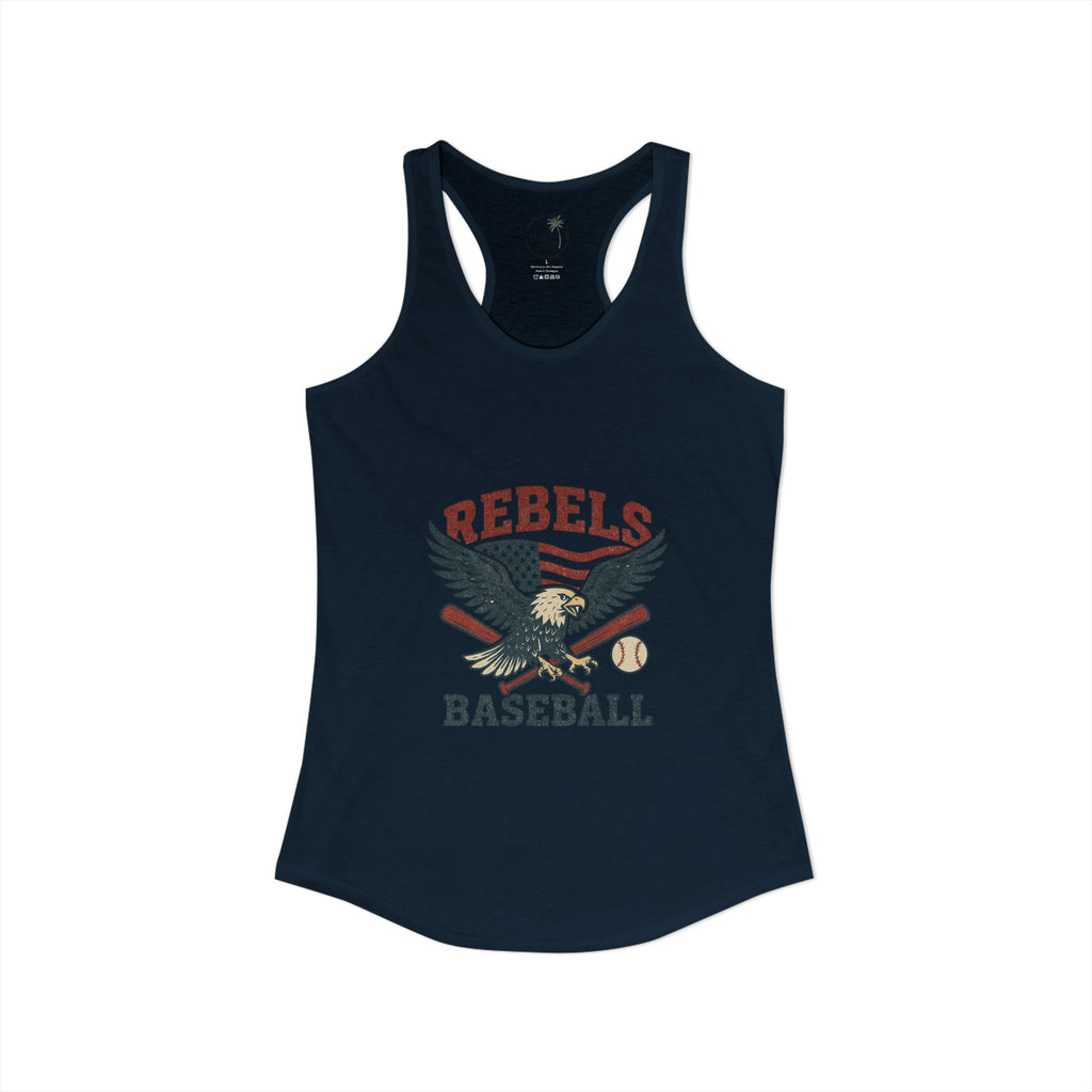 Rebels Baseball Tank Women's Ideal Racerback Tank