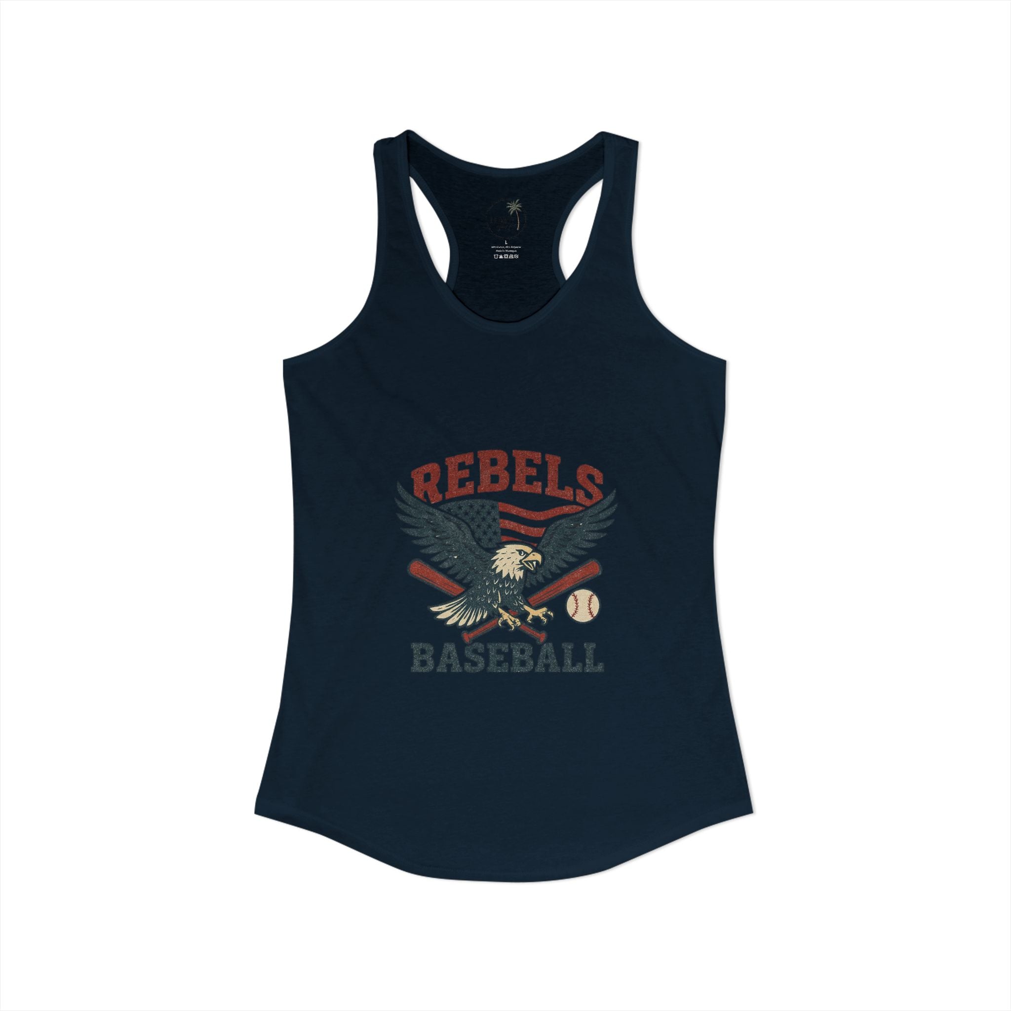Rebels Baseball Tank Women's Ideal Racerback Tank