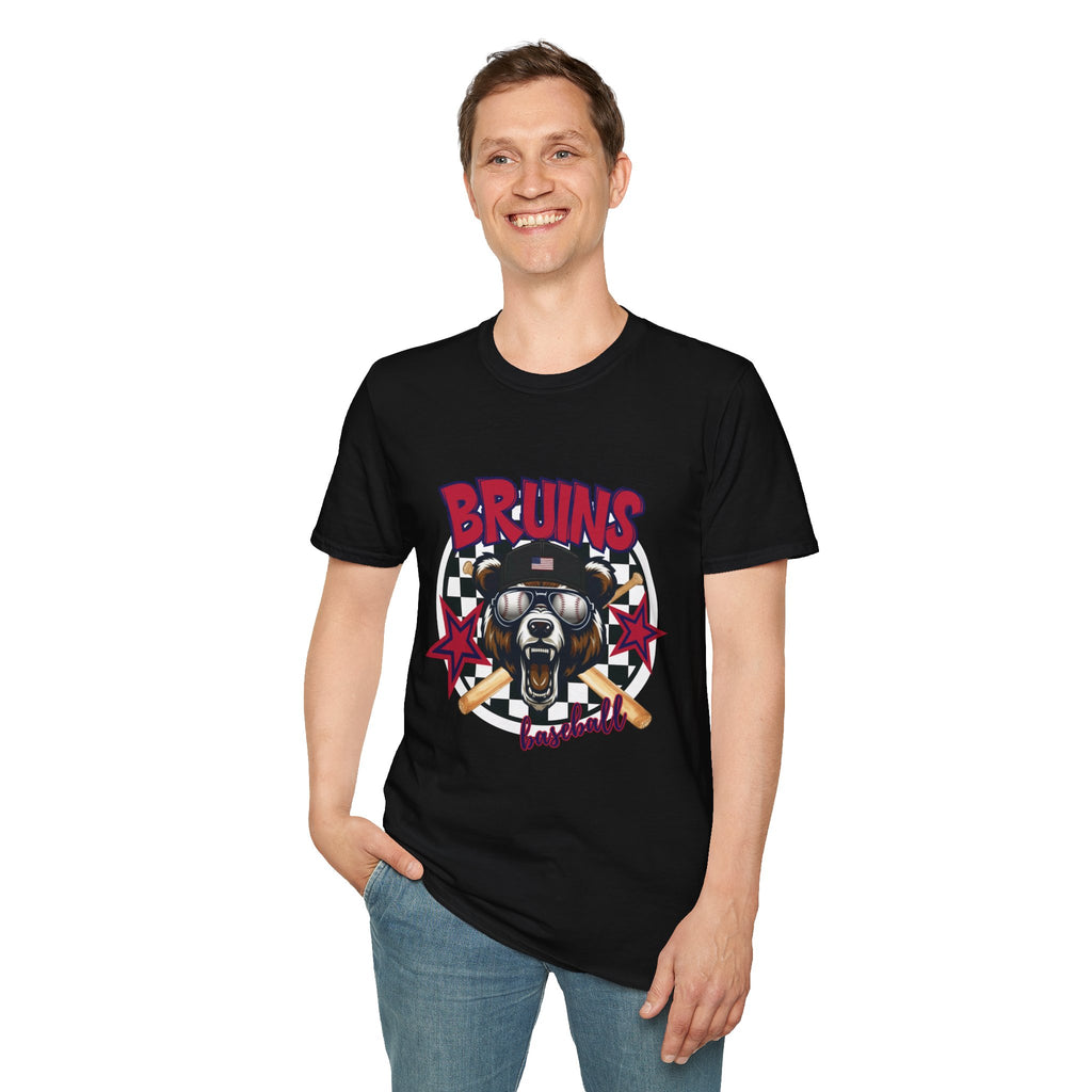 Bruins Baseball Bear T-Shirt | Vintage Helmet, Crossed Bats