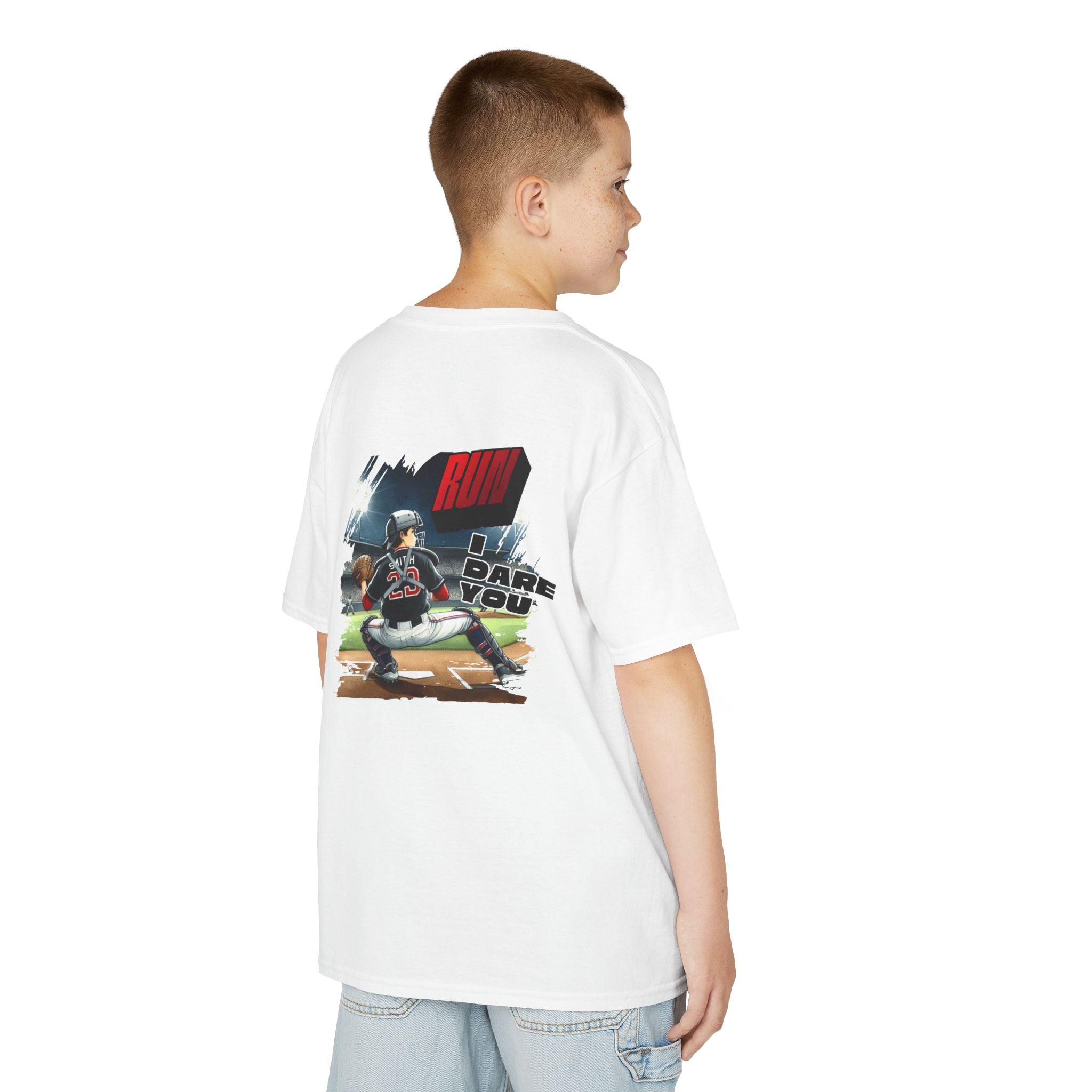 Baseball Catcher Kids Tee I Dare You Graphic tee