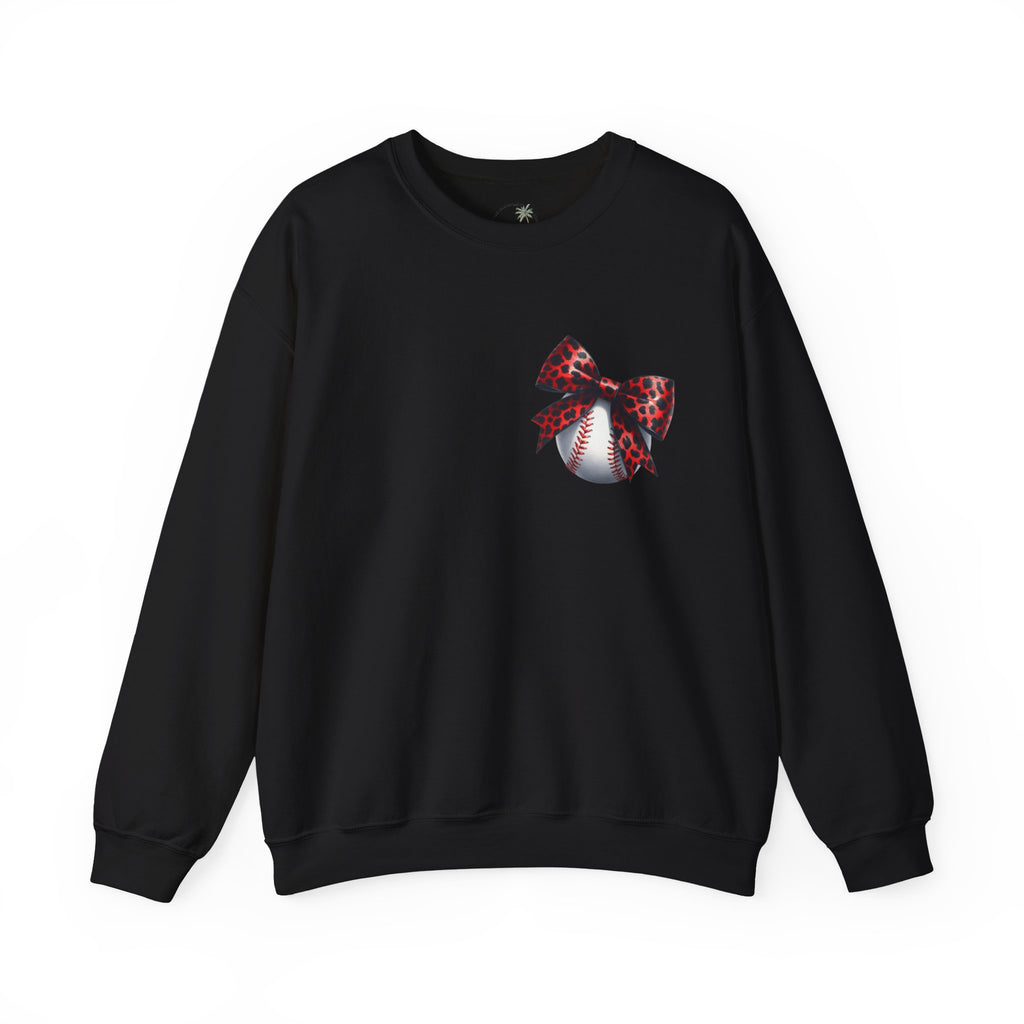 Spartans Baseball Red Leopard Bow Baseball