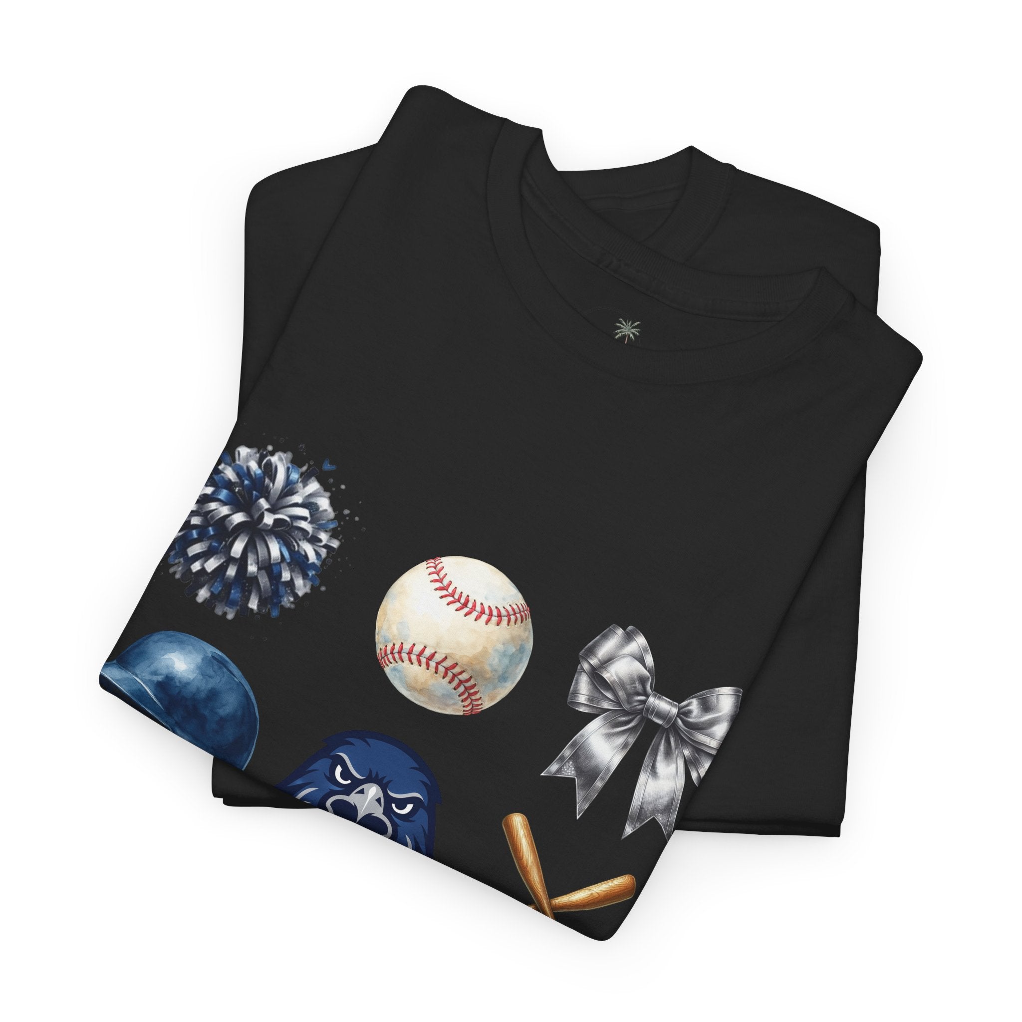 Freedom Falcon Baseball Icons Tee | Helmet, Bat, Ball,