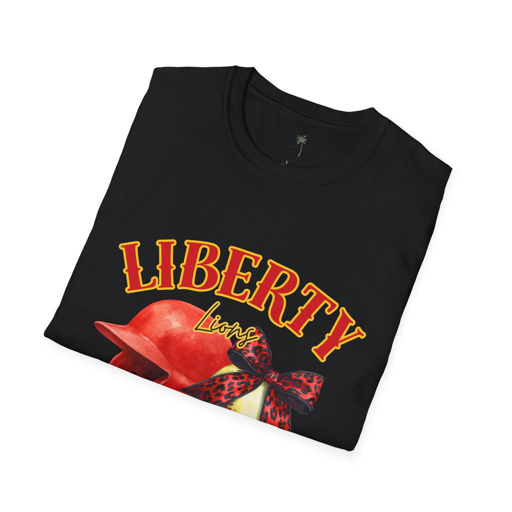 Liberty Softball Helmet Graphic T-Shirt — Patriotic Team Spirit Tee