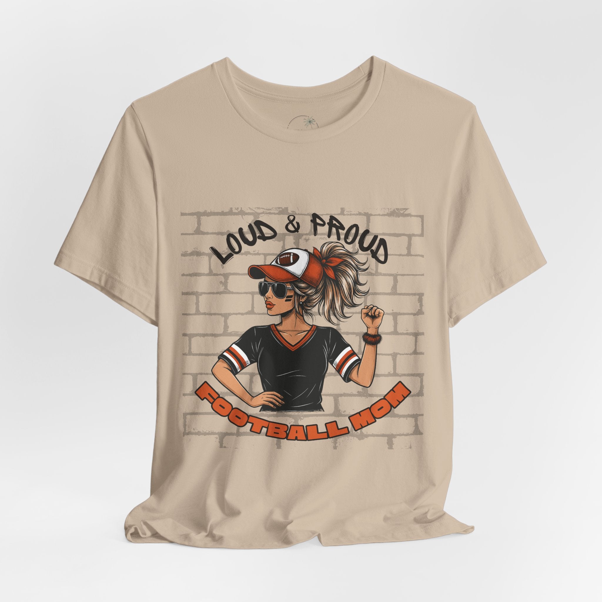 Loud & Proud Football Mom Shirt Game Day Tee for Sports Moms and Parents Support Your Player Graphic T-Shirt Game Day Outfit