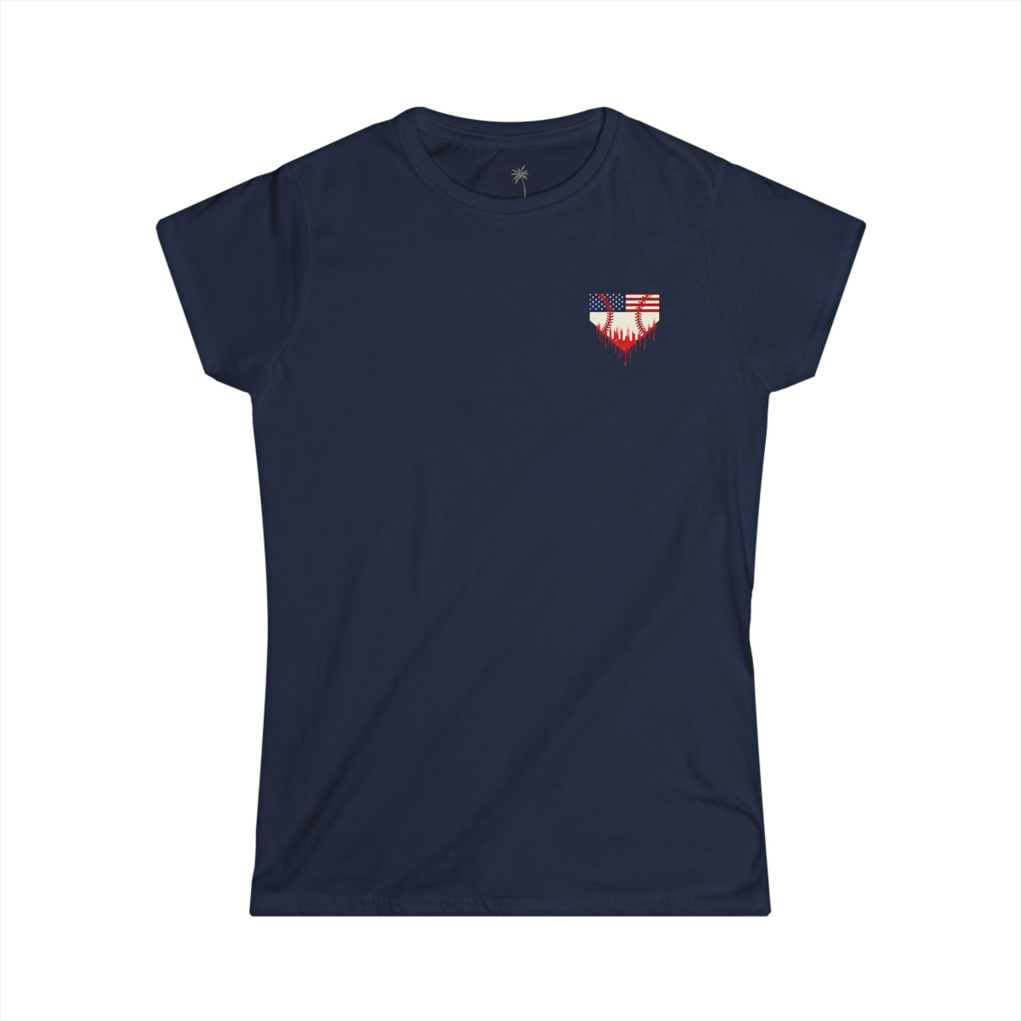 Rebels Baseball Tee — American Flag Home Plate Graphic