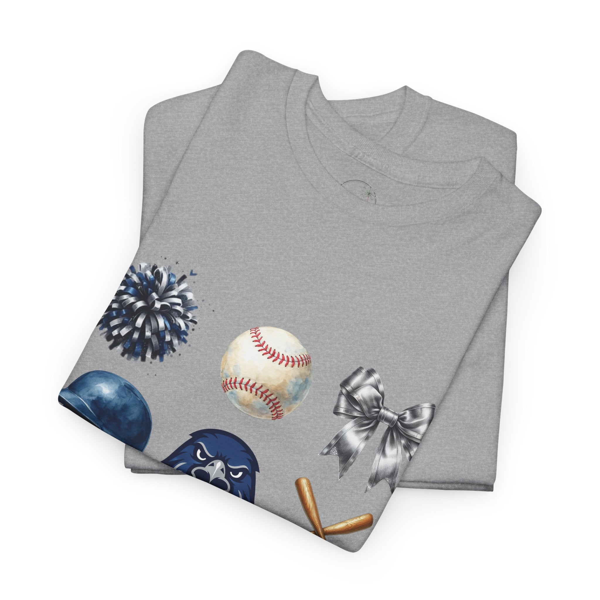 Freedom Falcon Baseball Icons Tee | Helmet, Bat, Ball,
