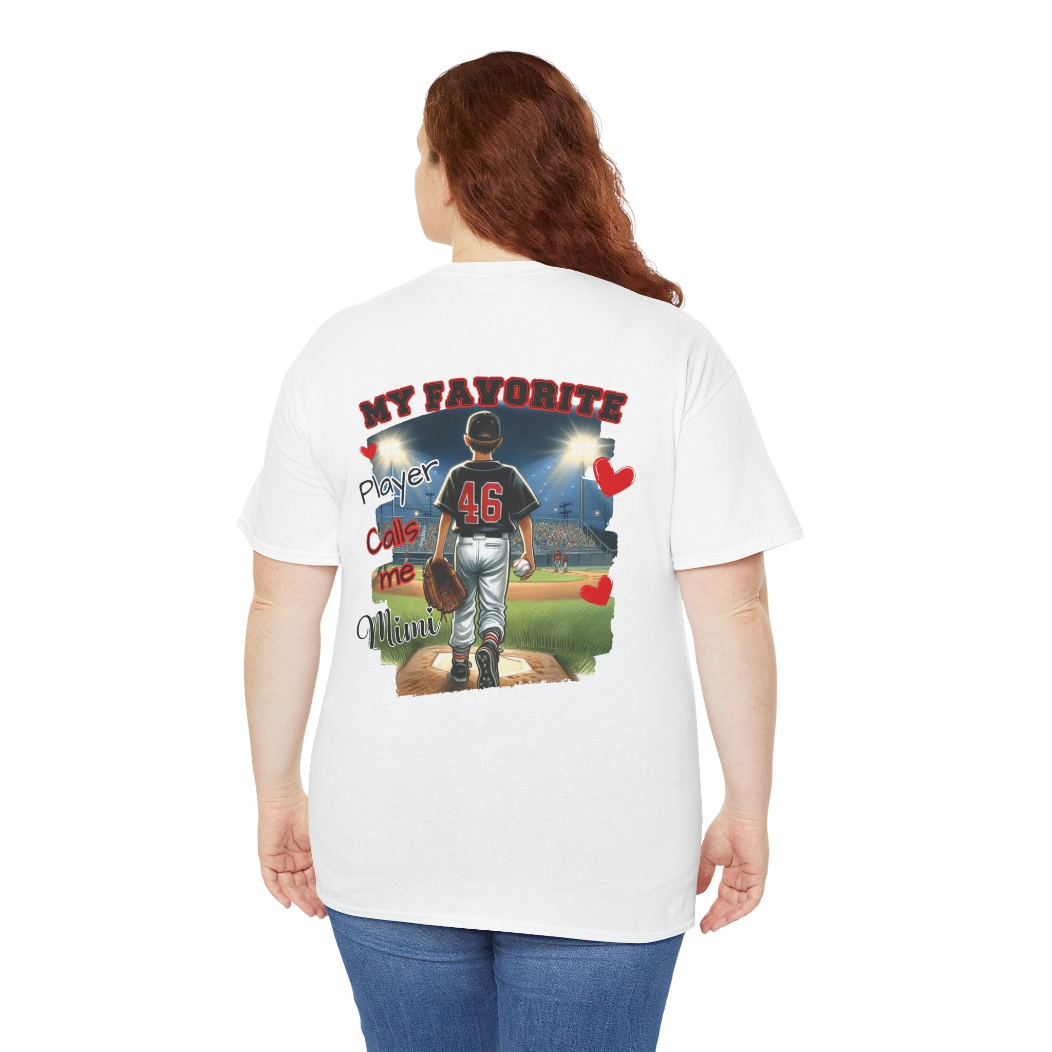 Baseball MIMI Tee - My Favorite Player Calls Me MIMI Gift for Sports Lovers, Family Support Tee