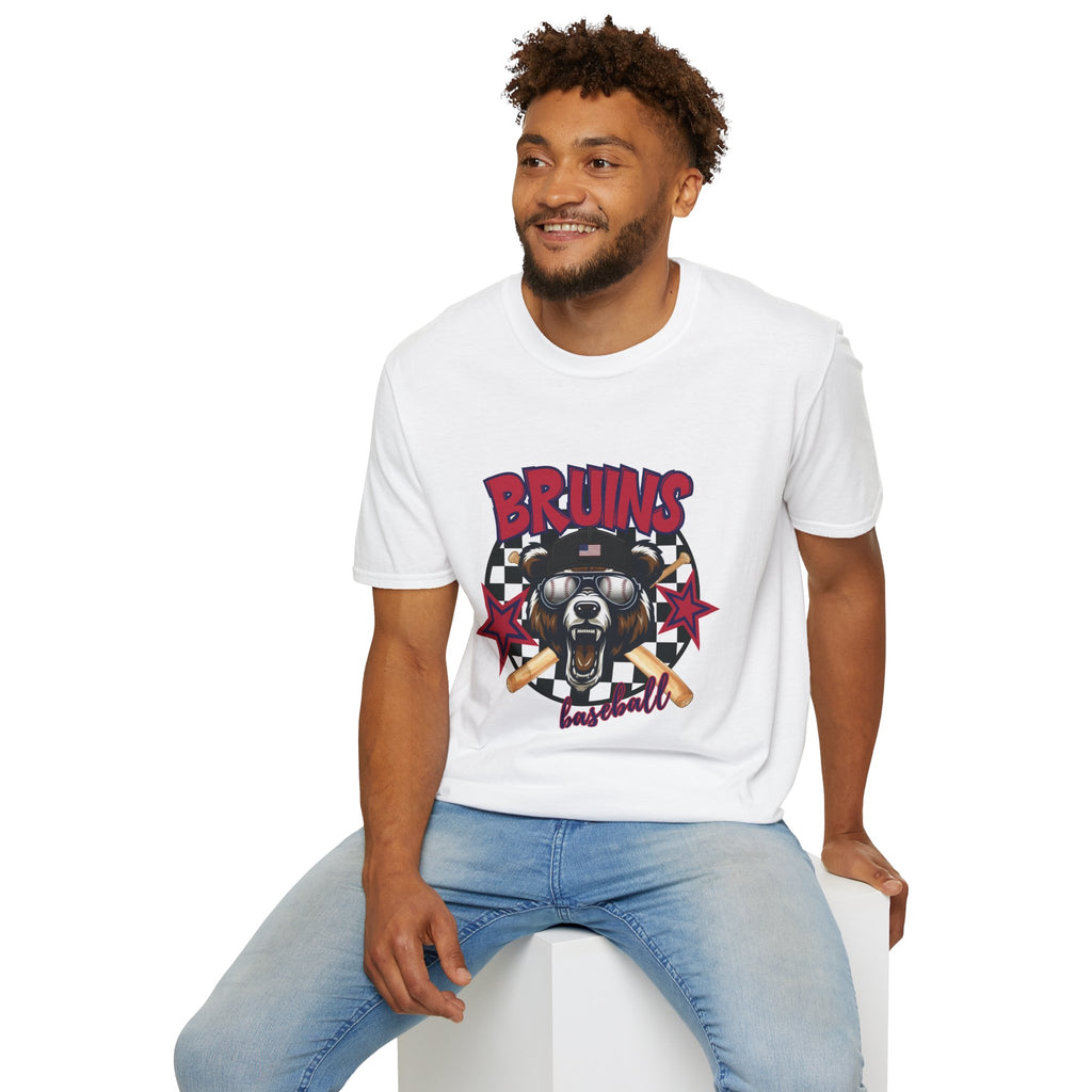 Bruins Baseball Bear T-Shirt | Vintage Helmet, Crossed Bats