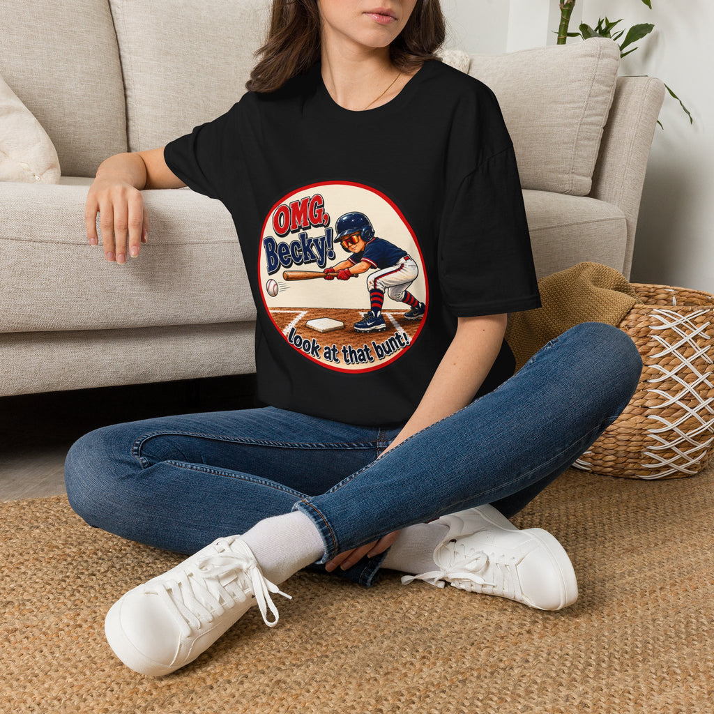 OMG Becky 'Look at That Bunt' Baseball T-Shirt — Retro Batter Graphic Tee