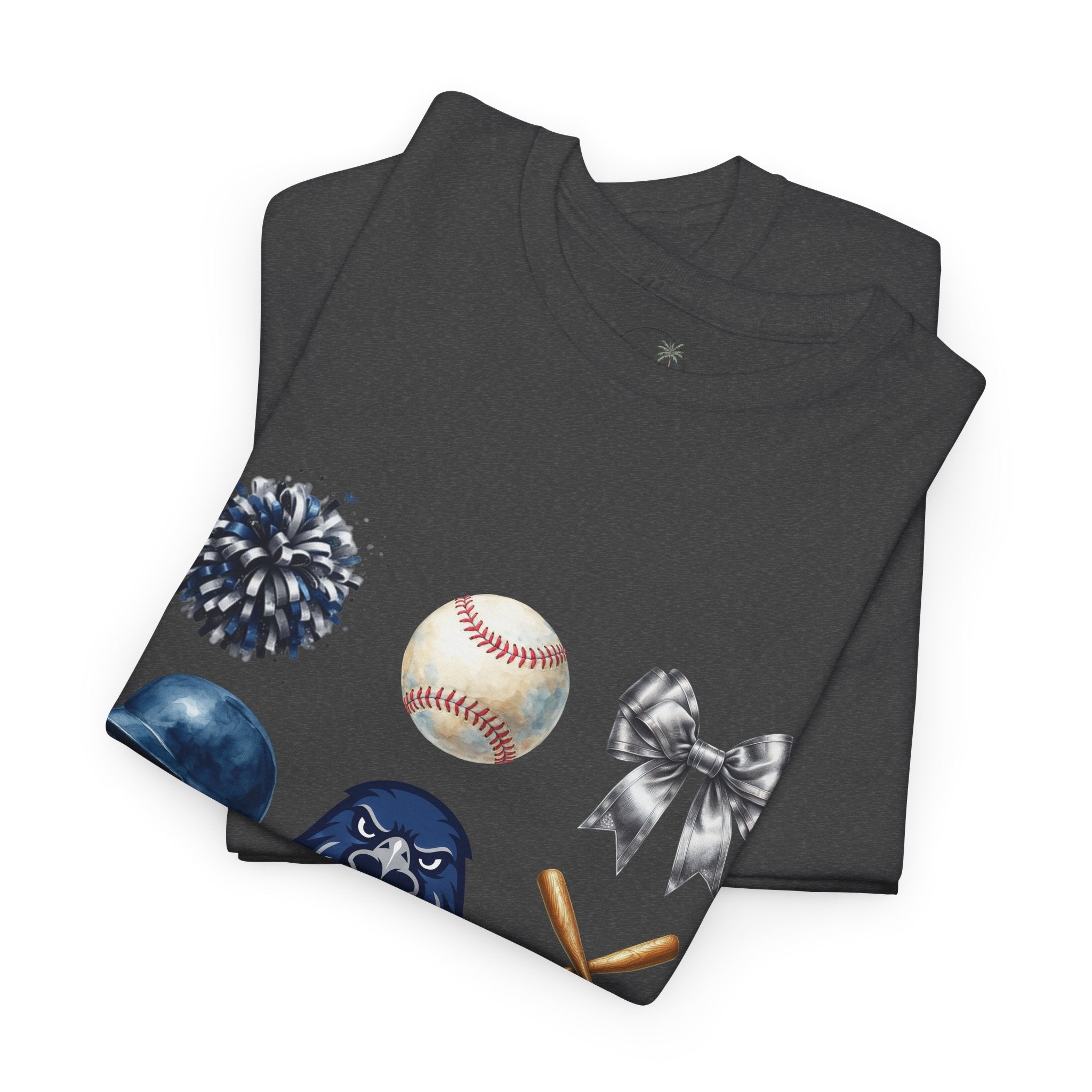 Freedom Falcon Baseball Icons Tee | Helmet, Bat, Ball,