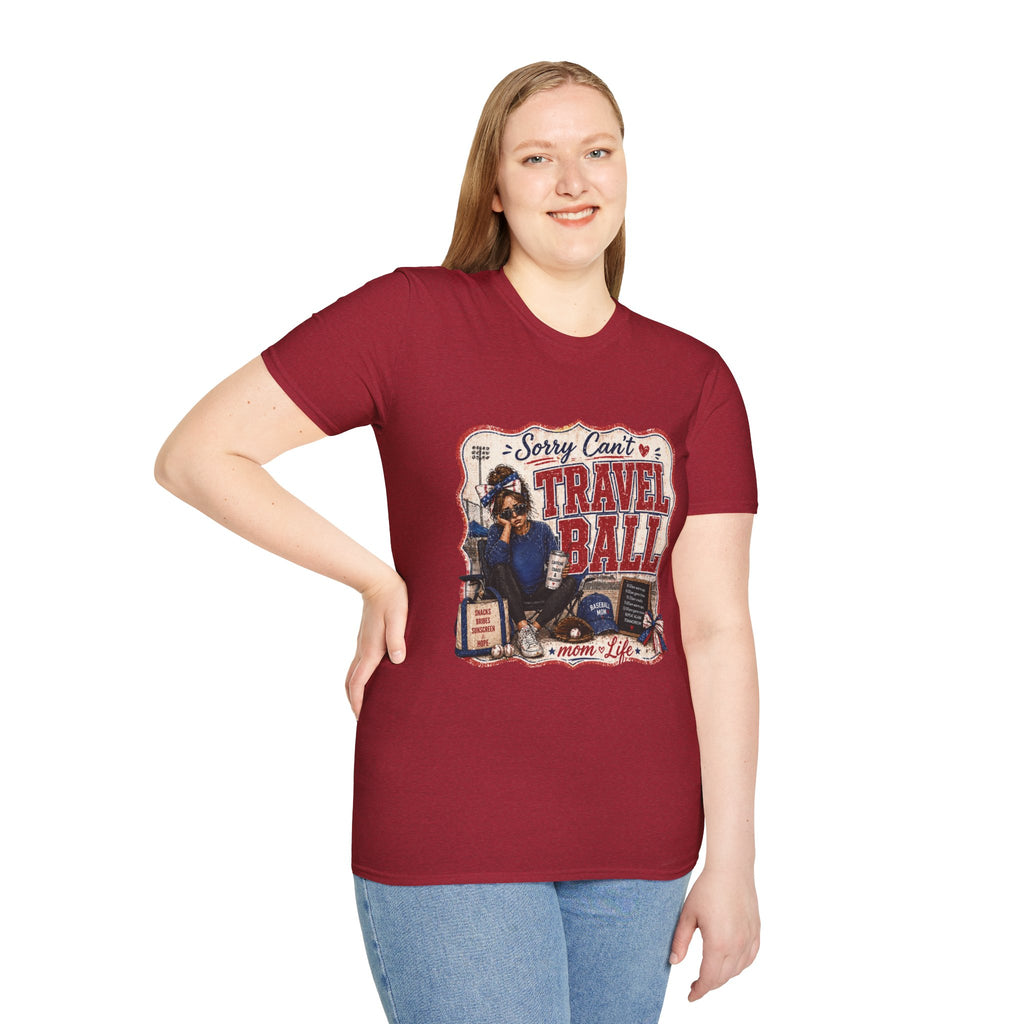 Funny Travel Baseball Mom Shirt, Weekend Tournament Mom Tee, Relatable Sports Mom Graphic, Chaotic Mom Life Tee