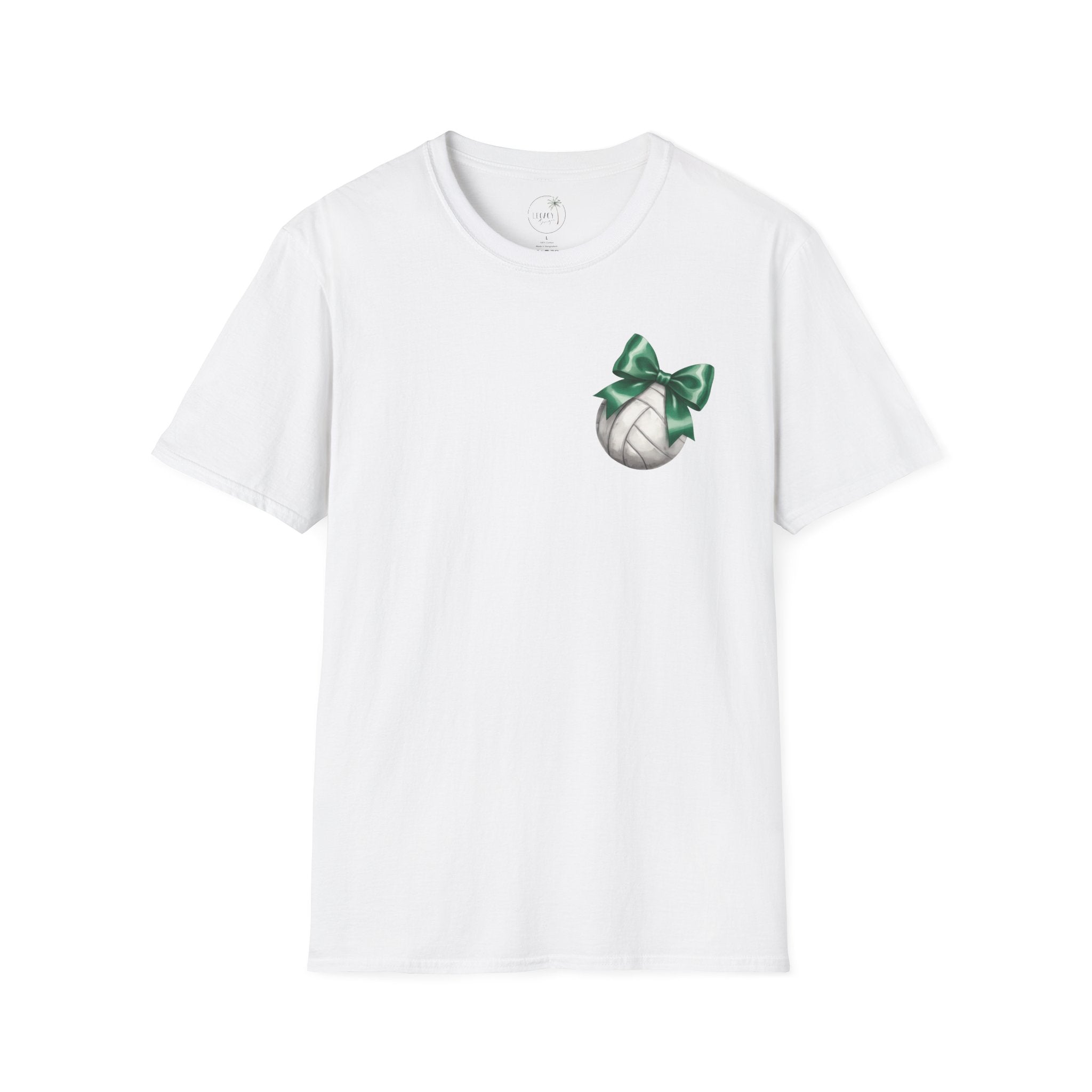 Green Bow Volleyball Falcons T-Shirt | Sports Team Spirit