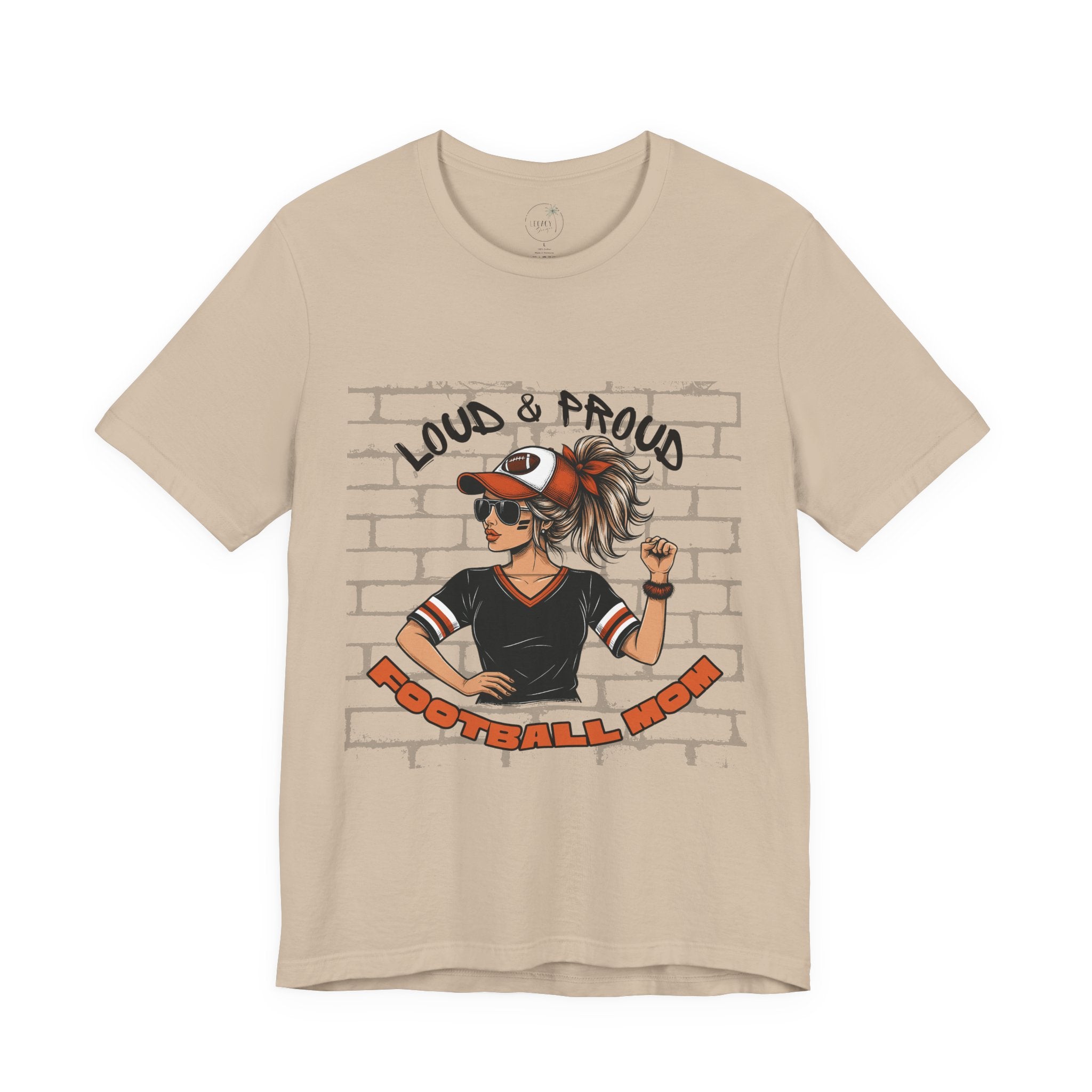 Loud & Proud Football Mom Shirt Game Day Tee for Sports Moms and Parents Support Your Player Graphic T-Shirt Game Day Outfit