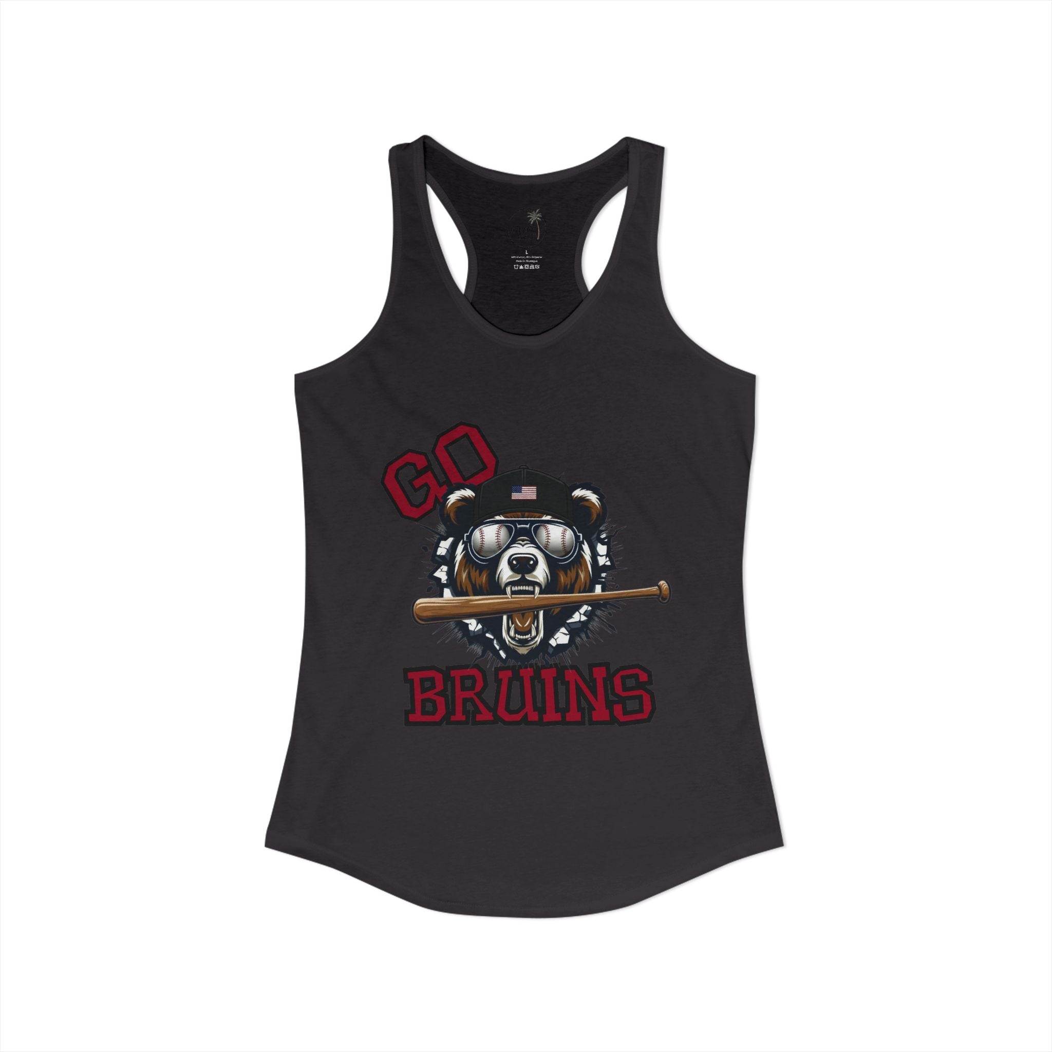 Bruins Baseball Women's Ideal Racerback Tank