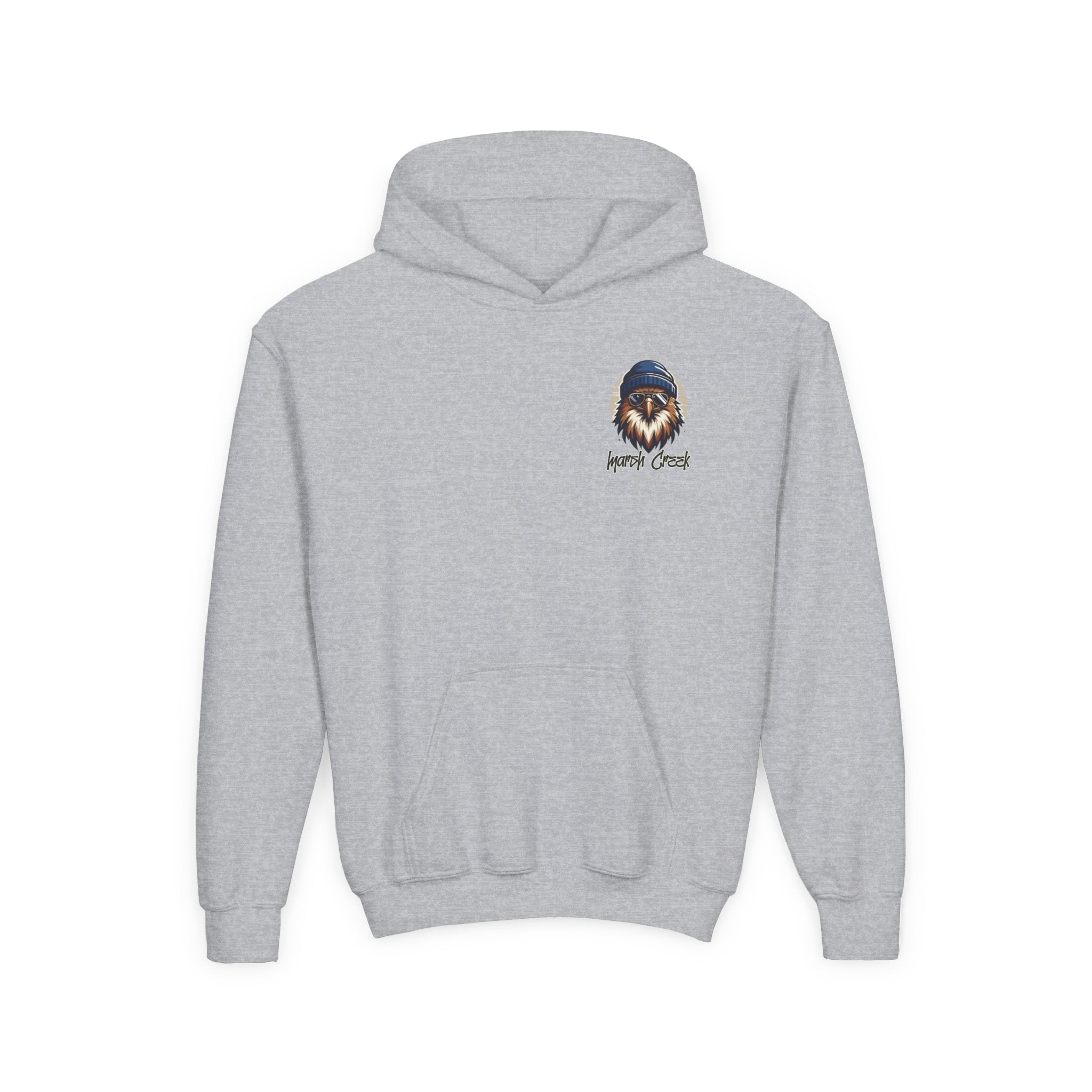 Hawks Nest Eagle Beanie Illustration Hoodie | Youth Hooded Sweatshirt