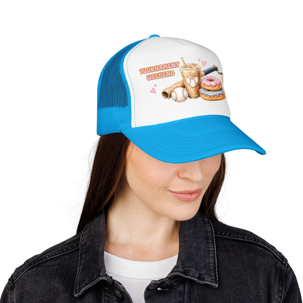 Tournament Weekend Trucker Hat — "Fueled by Coffee & Chaos" Baseball Cap