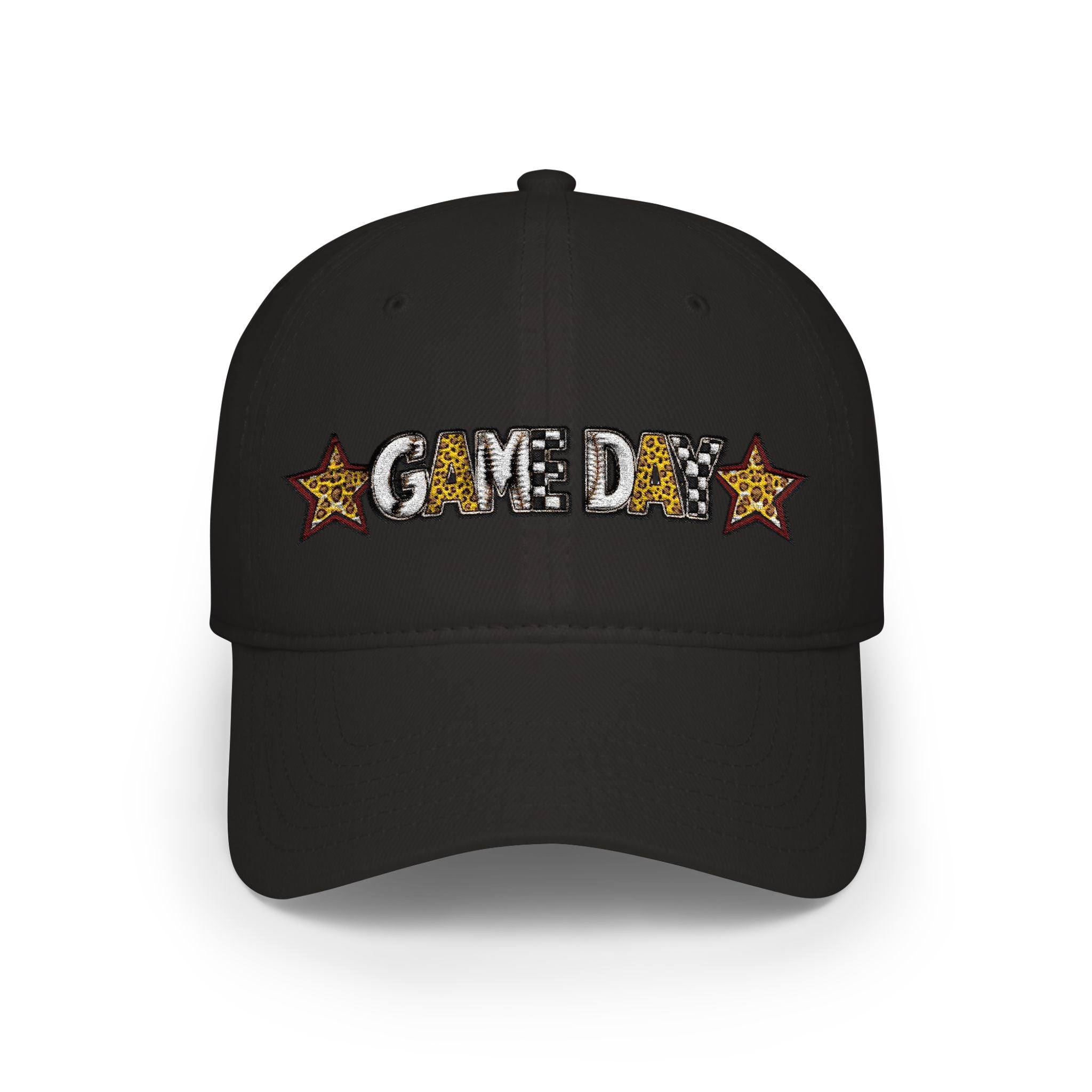 GAME DAY Low Profile Baseball Cap | leopard Stars Sport Fan Hat