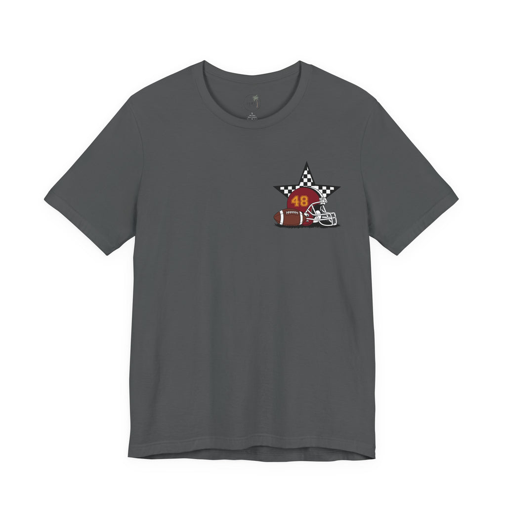 My Favorite Player Calls Me Mom Football T-Shirt | Proud Football Mom Tee | Game Day Shirt for Moms | Sports Mom Gift