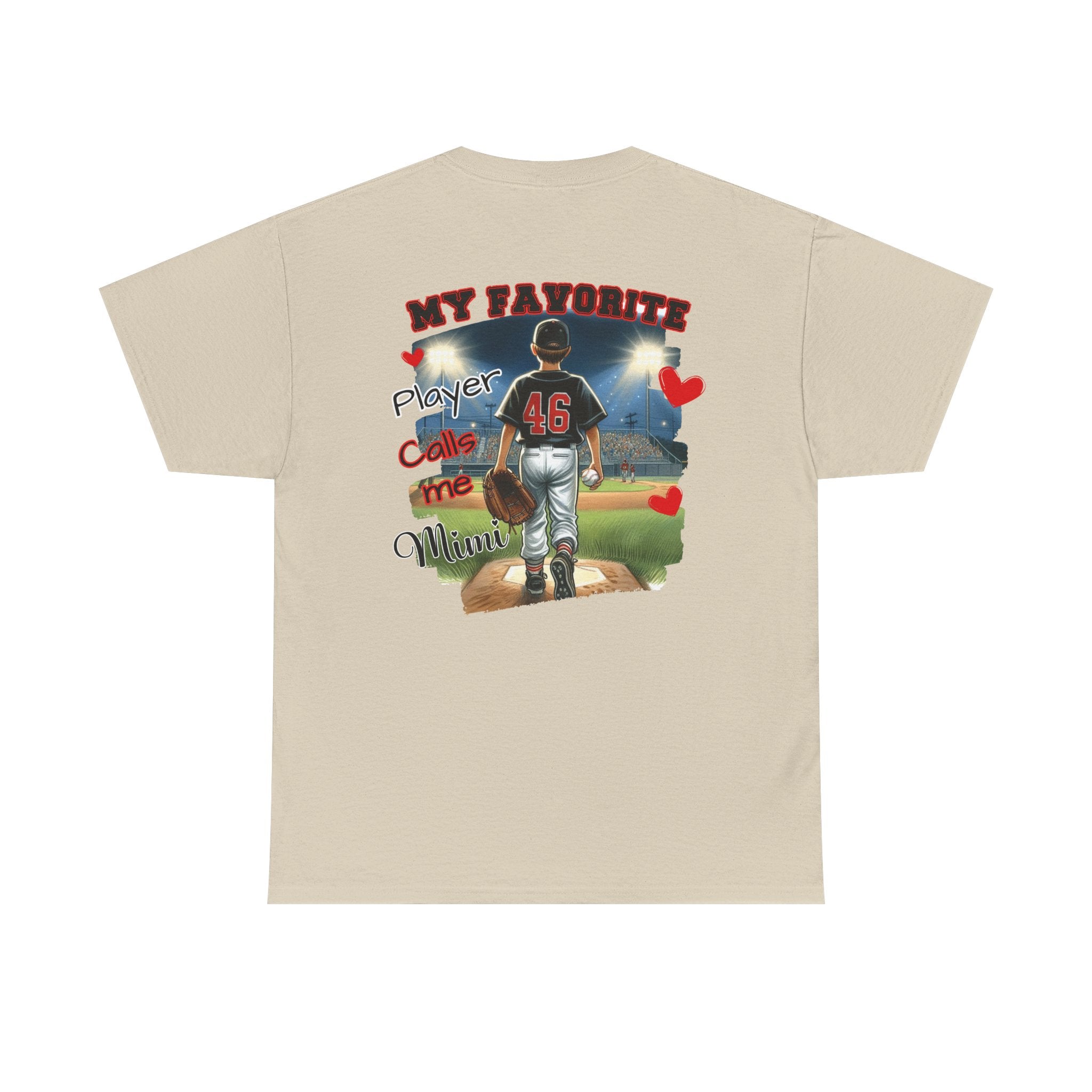 Baseball MIMI Tee - My Favorite Player Calls Me MIMI Gift for Sports Lovers, Family Support Tee