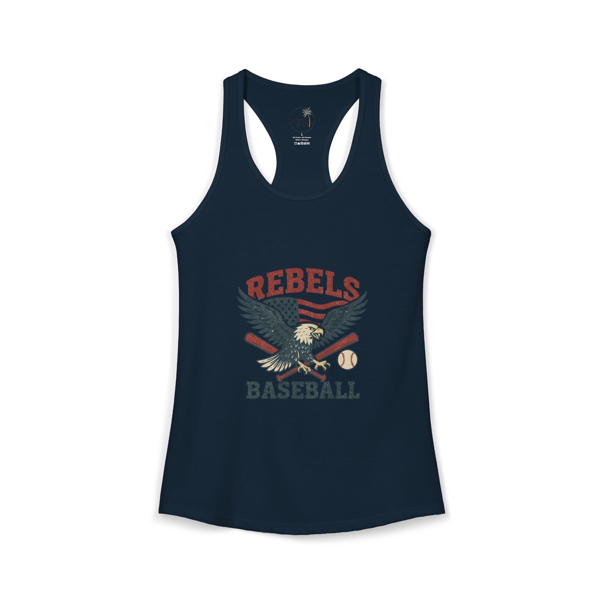 Rebels Baseball Tank Women's Ideal Racerback Tank